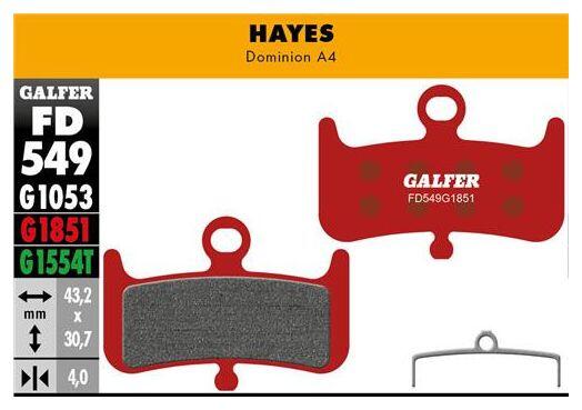 Paar Galfer Semi-Metallic Hayes Dominion A4 Advanced Bremsbeläge 2/2