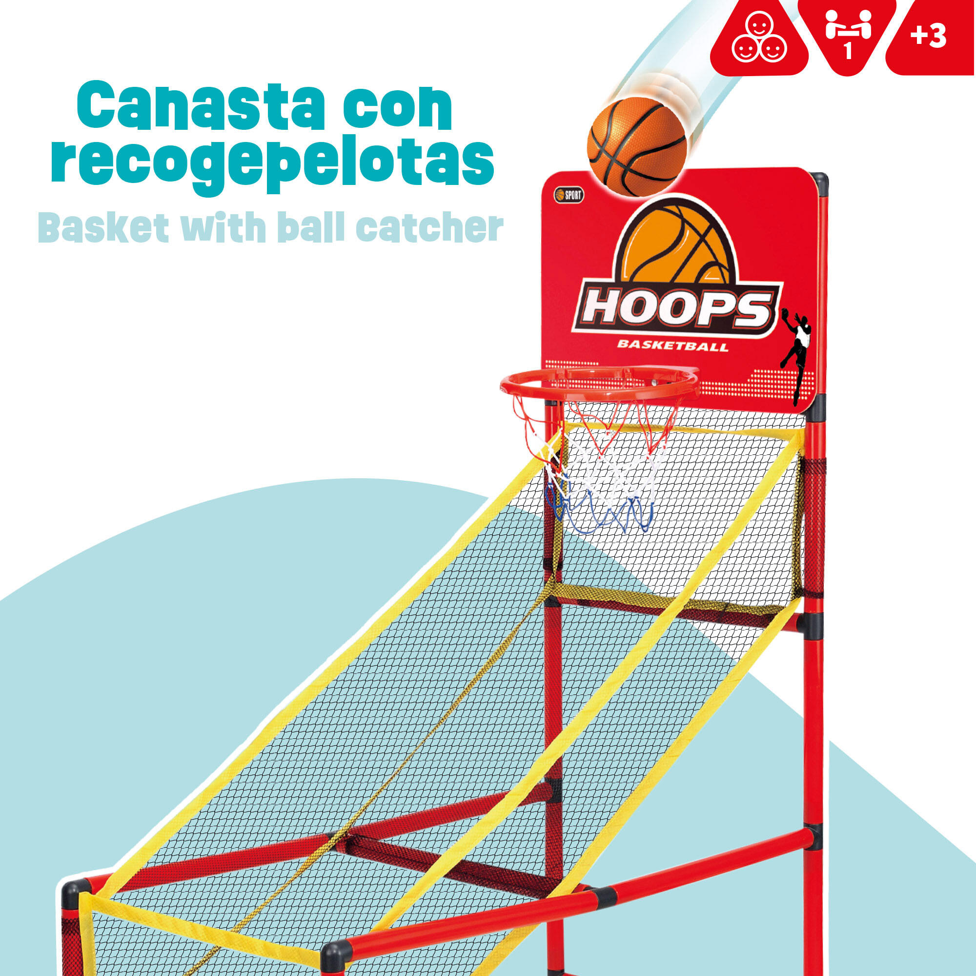 Estrutura de cesta de basquete com retorno automático CB Sports 2/7