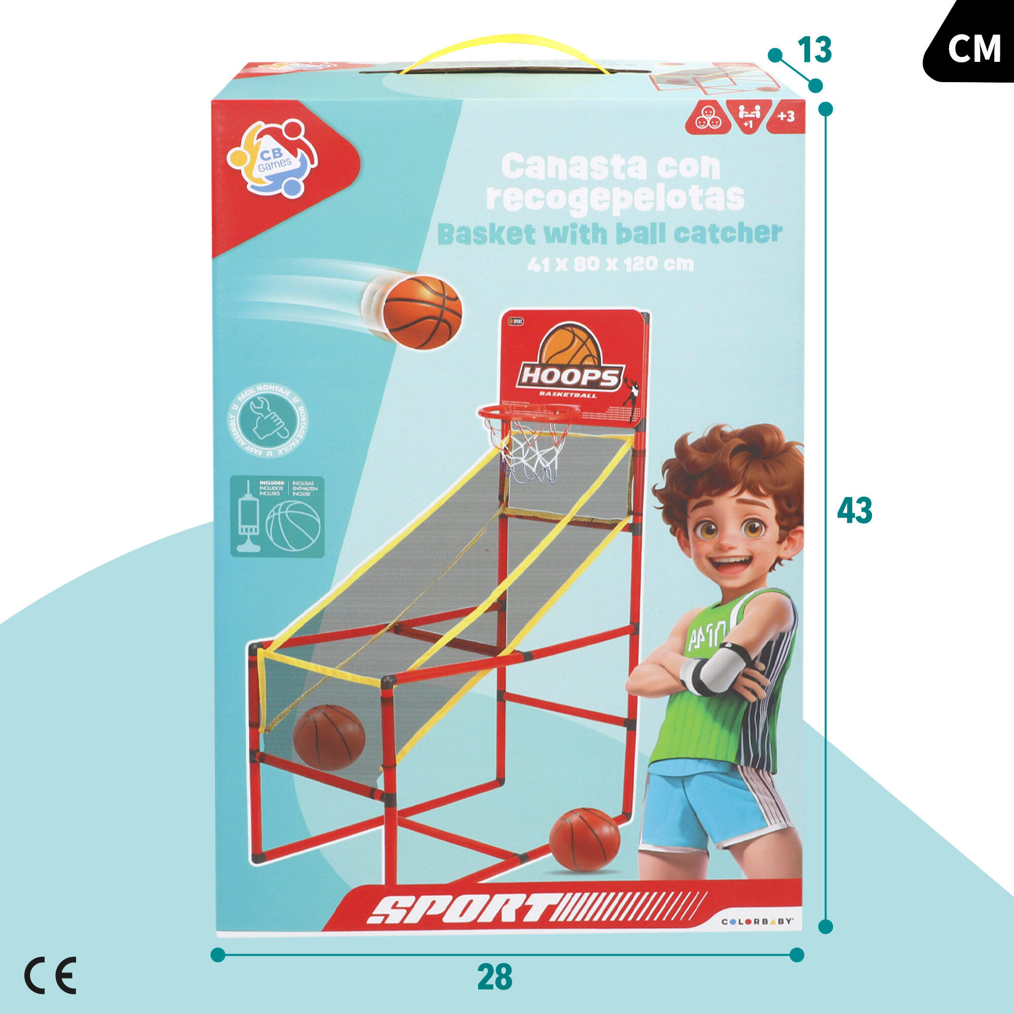 Estrutura de cesta de basquete com retorno automático CB Sports 7/7