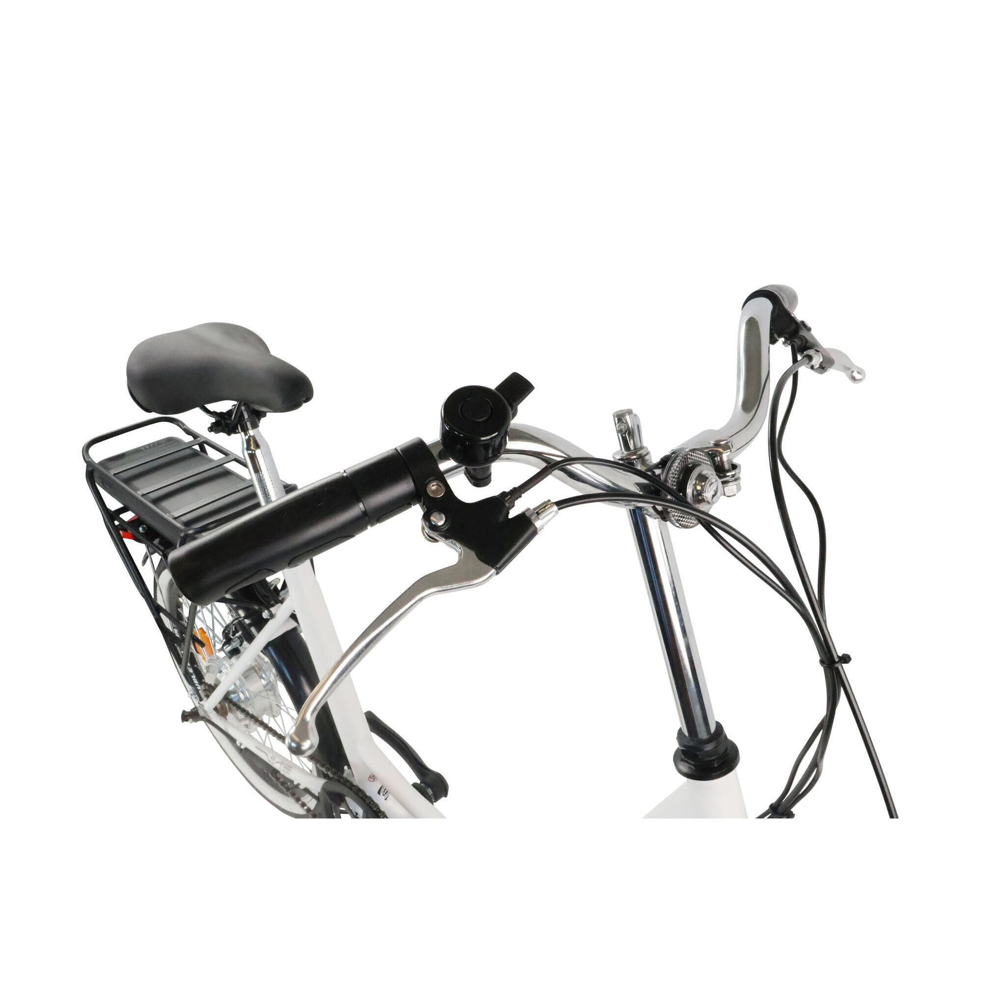 ERnonde Vélo Pliant 20 Pouces 6 Vitesses - Pour Enfants Et Adultes (1,40m à 1,90m) - Freins V-Brake - Blanc - 7