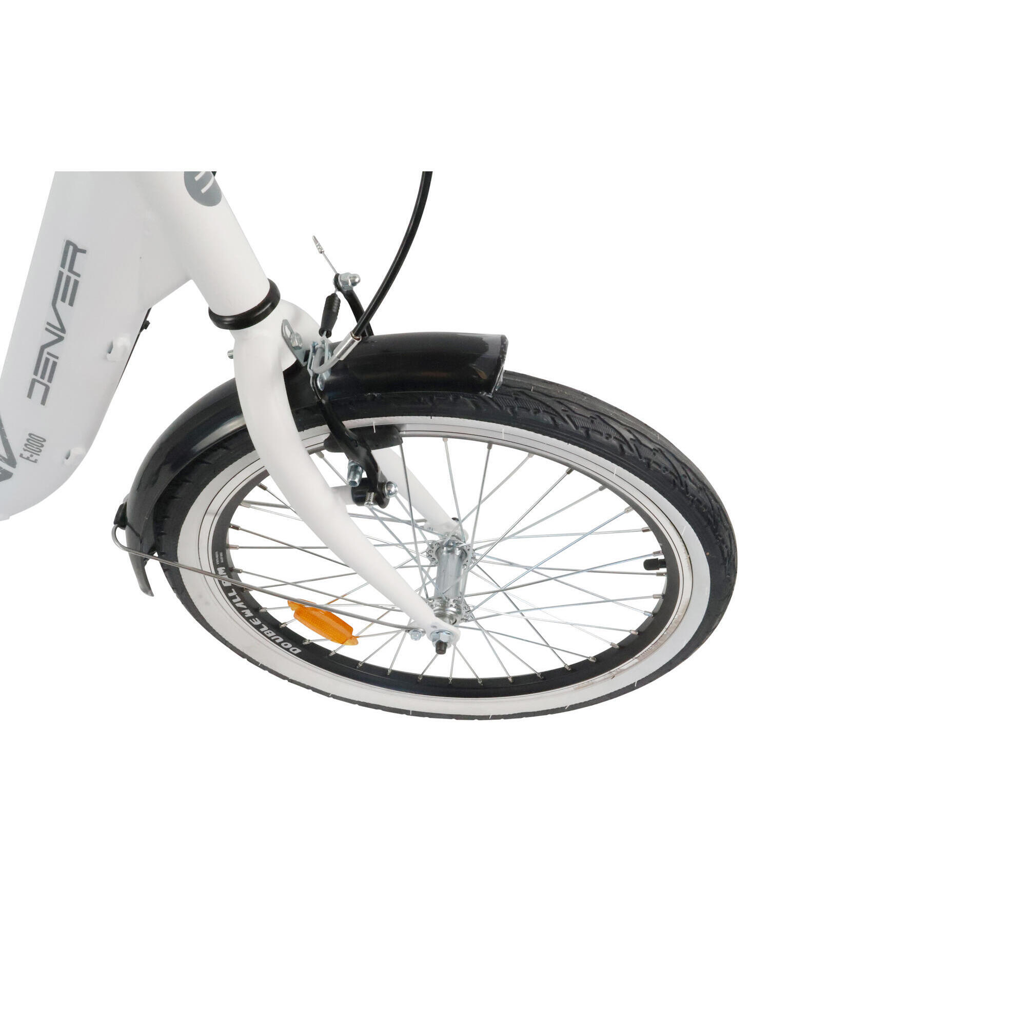 ERnonde Vélo Pliant 20 Pouces 6 Vitesses - Pour Enfants Et Adultes (1,40m à 1,90m) - Freins V-Brake - Blanc - 11