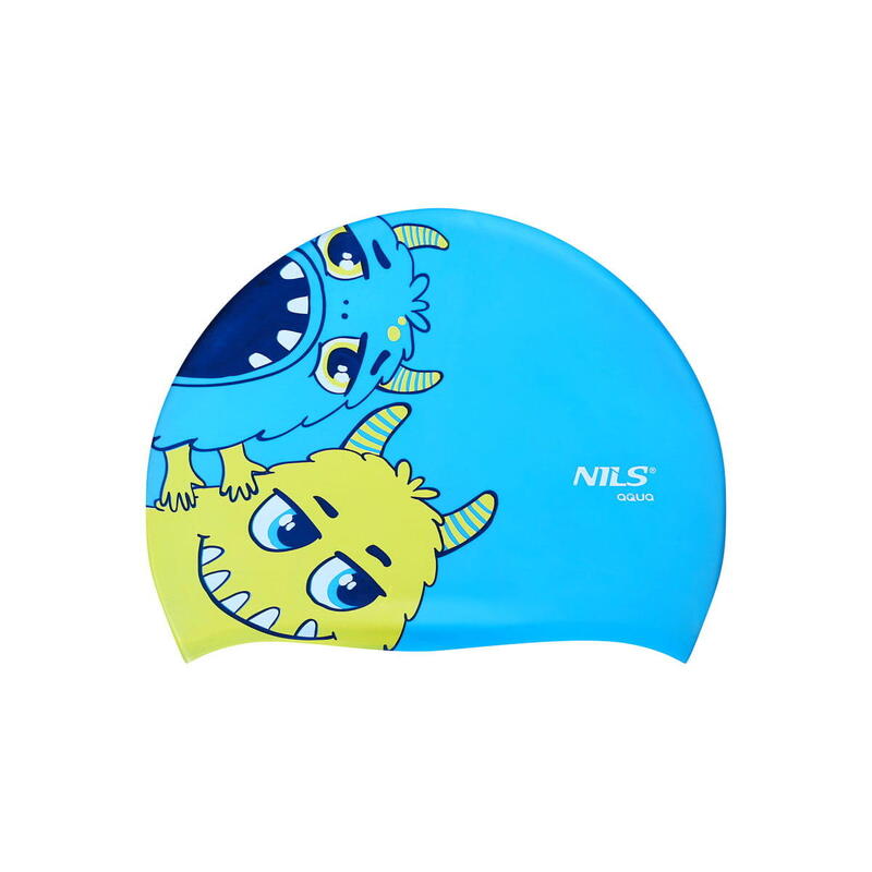 Dětská plavecká silikonová čepice NILS Aqua NQC Monster