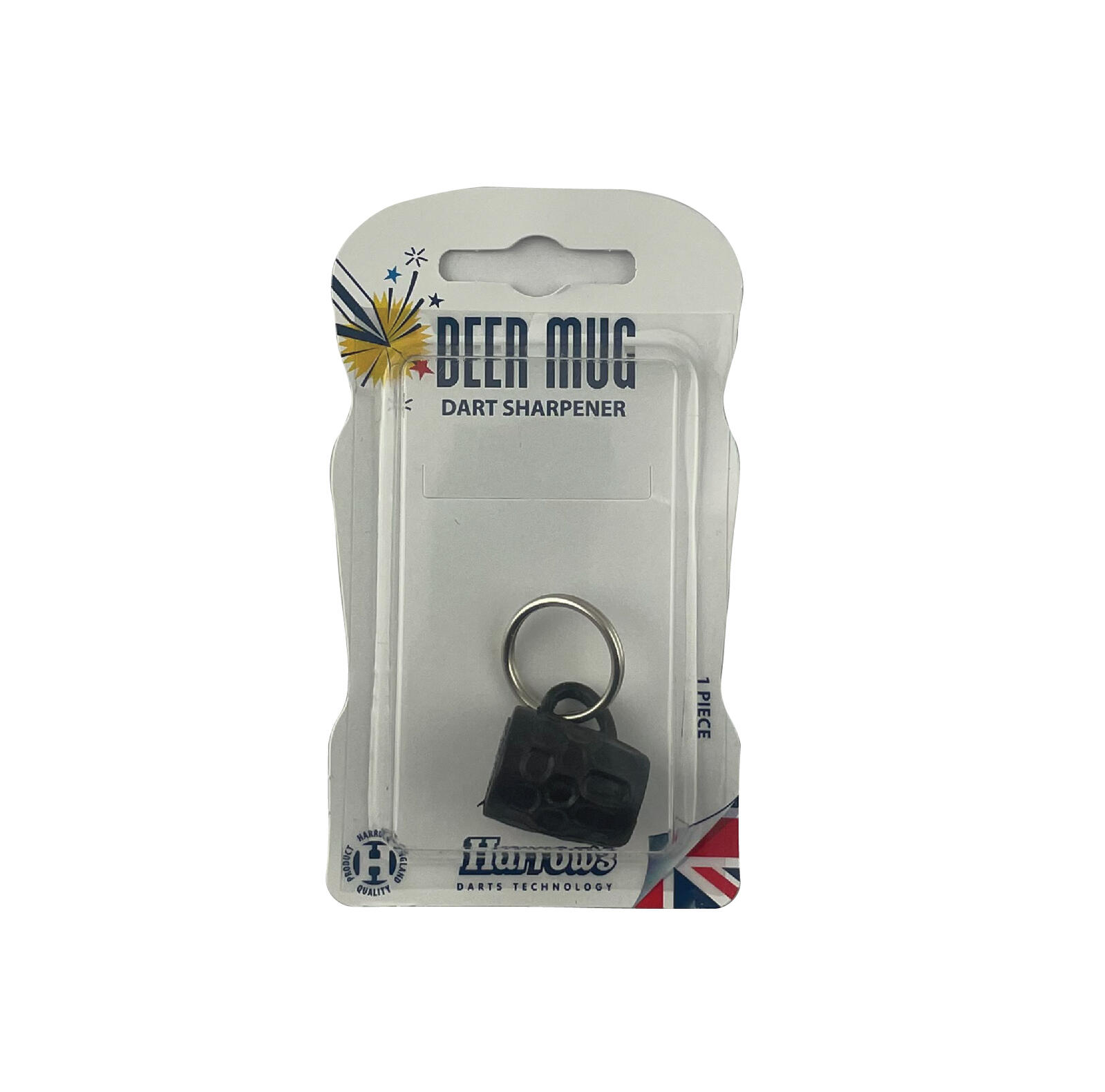 Harrows Beer Mug Keyring Dart Stone Sharpener Accessory