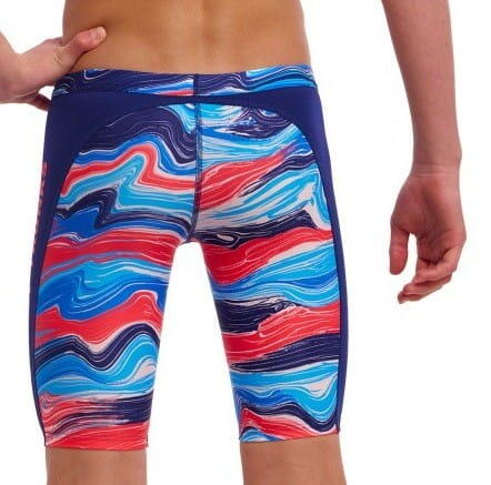 Funky Trunks Boys Wing Streak Swim Training Jammer - Blue 2/7