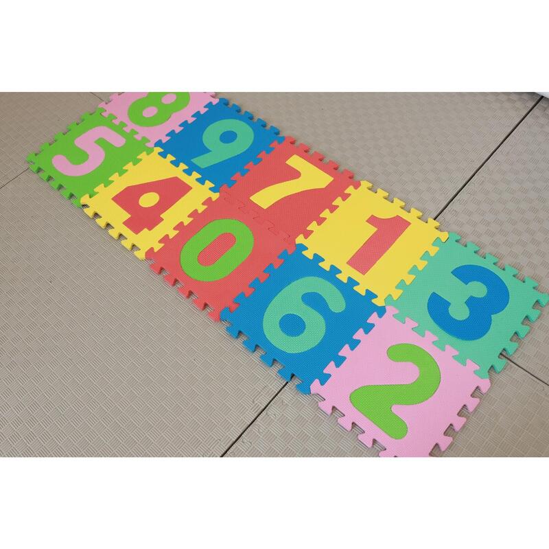 Copii Fitness Covor Puzzle Spumă EVA Set 10 buc 30x30 cm Cifre Multicolor