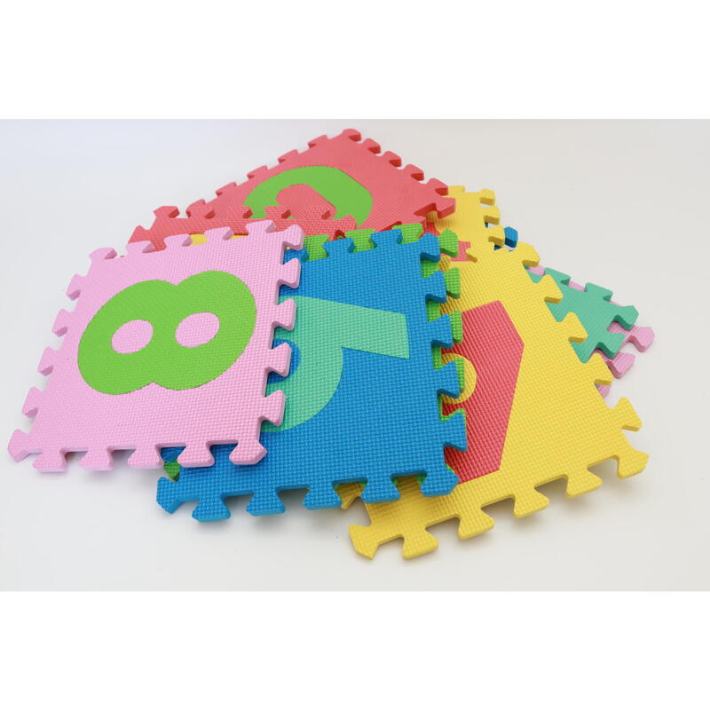 Copii Fitness Covor Puzzle Spumă EVA Set 10 buc 30x30 cm Cifre Multicolor