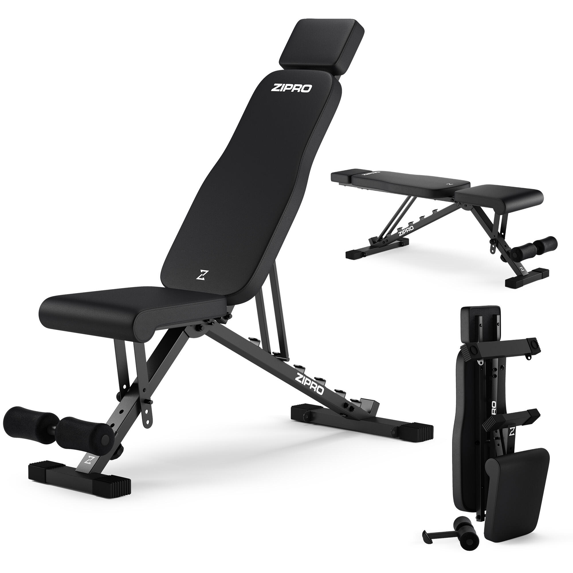 Zipro - Banc De Musculation Pliable Abdominaux Réglable Zipro Grind - Banc - Noir - 44 L - Decathlon