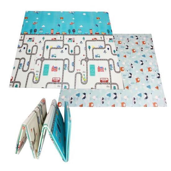 Krabbelmatte 200X180X1Cm - Wald/Straße