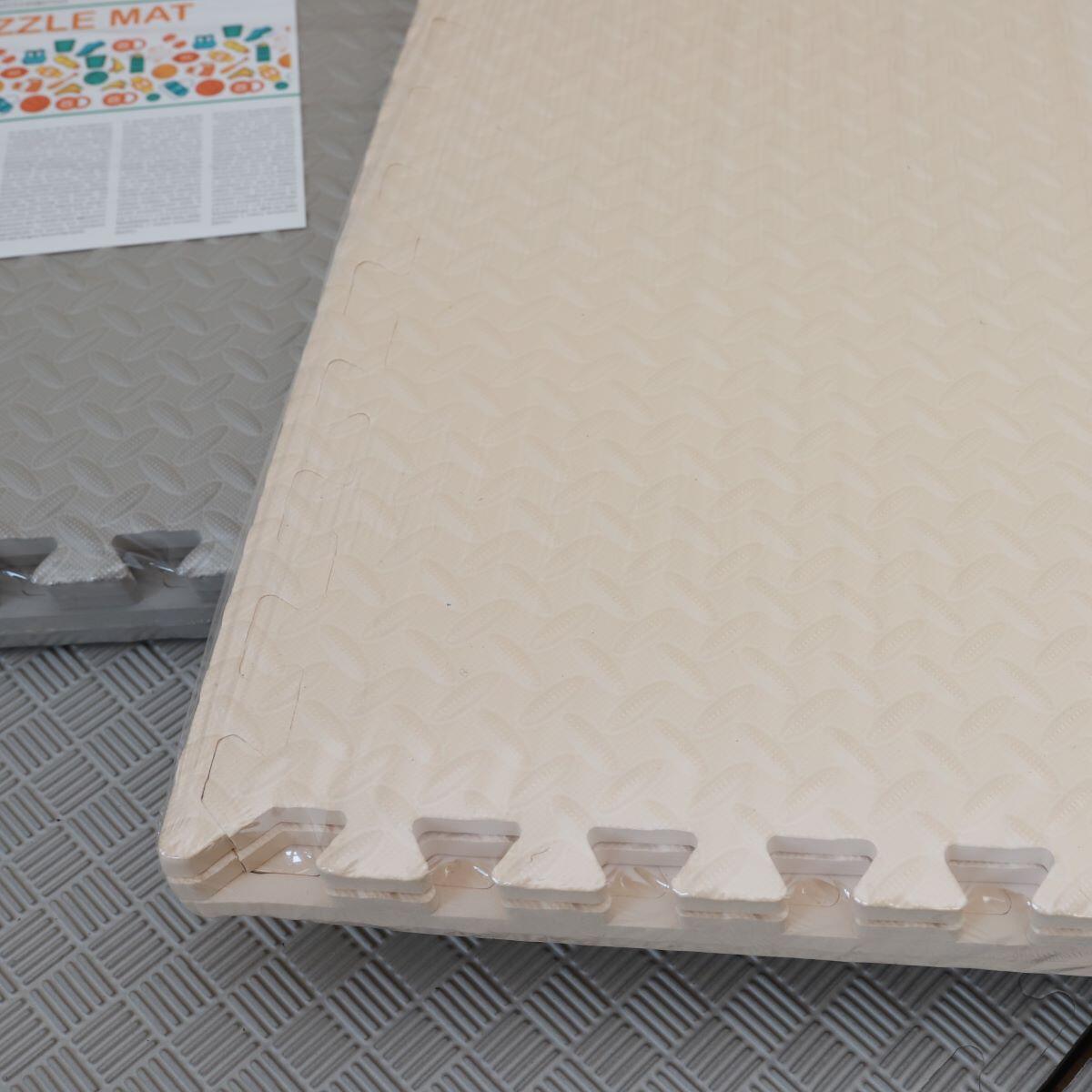 Enfants Gymnastique Tapis Puzzle Mousse EVA X-star 4 pcs 60x60 cm Beige 5/7