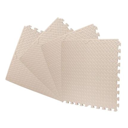 Enfants Gymnastique Tapis Puzzle Mousse EVA X-star 4 pcs 60x60 cm Beige