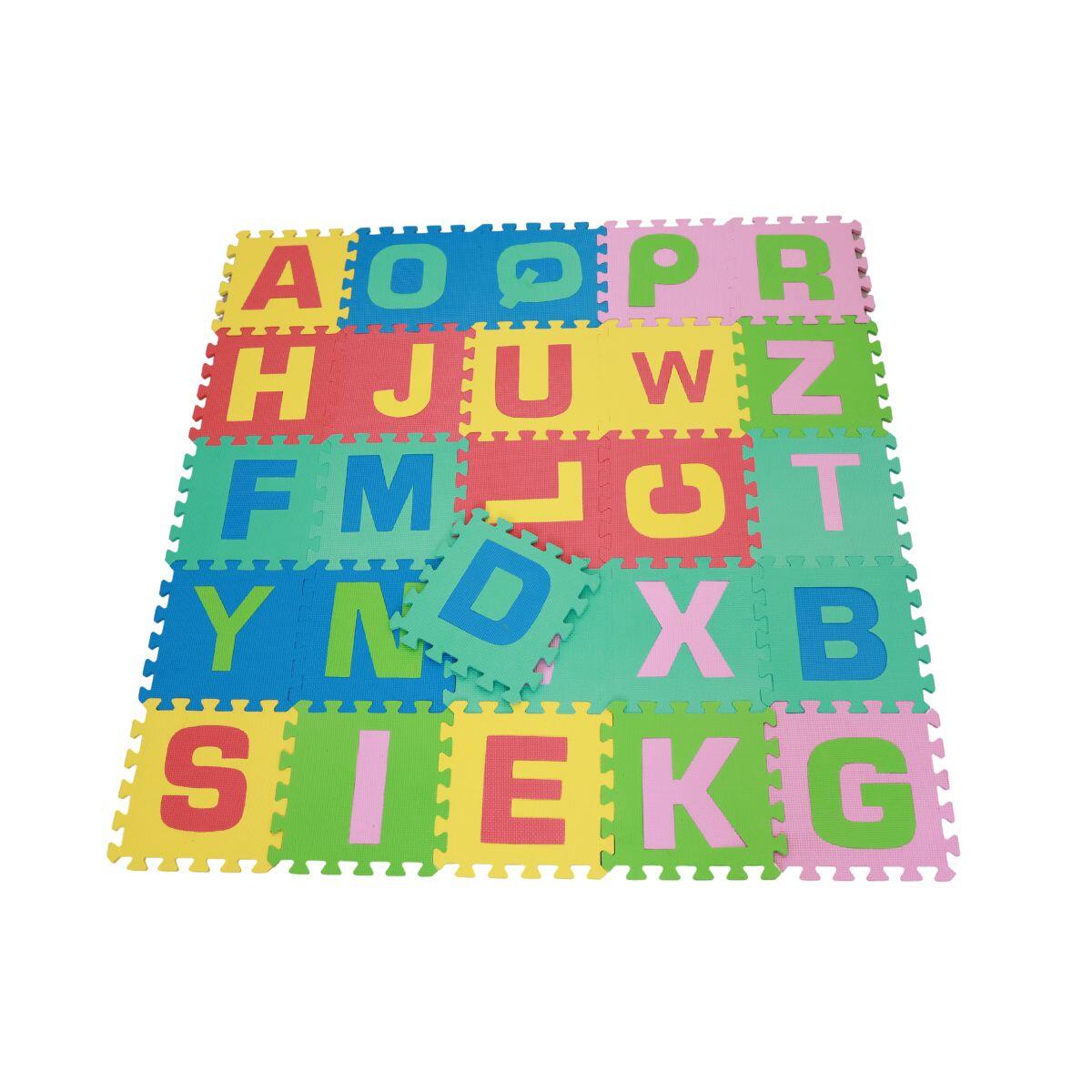 Dziecięca Fitness Mata Piankowa Puzzle 26 szt 30x30 cm Letters Kolorowa 1/7