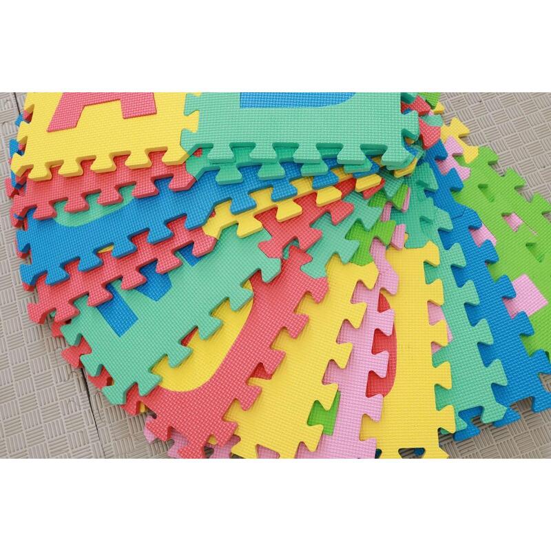 Copii Fitness Covor de Joacă Puzzle Set 26 Buc 30x30 cm Letters Multicolor