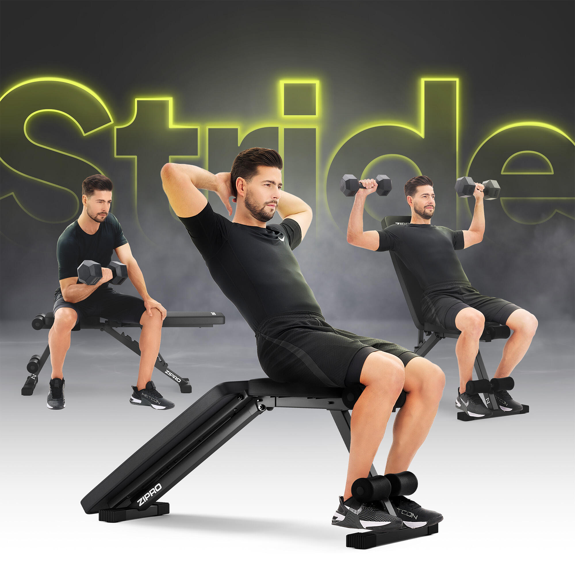 Упражнения на скамье Zipro Stride