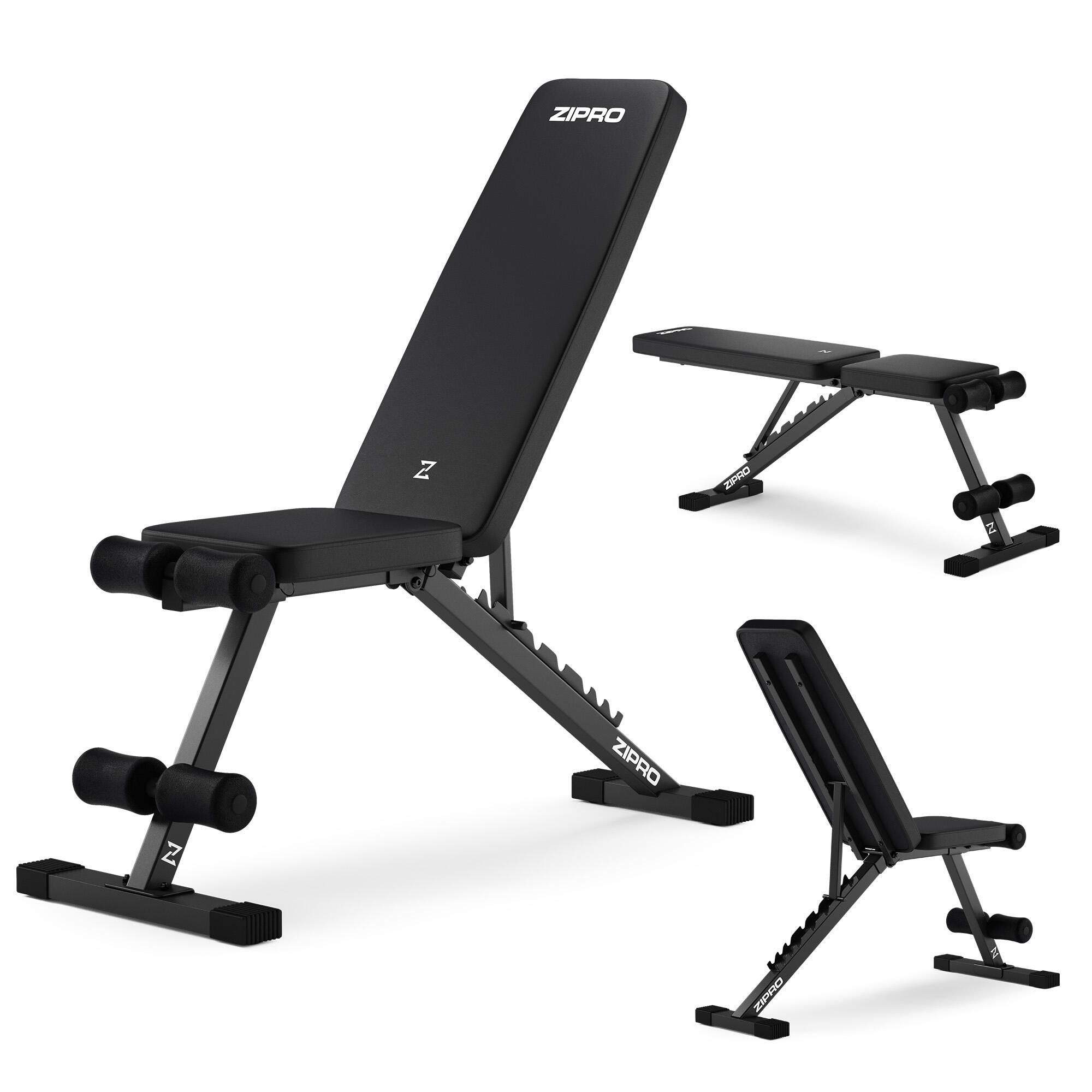 Zipro - Banc De Musculation Zipro Stride Inclinable Abdominaux - Banc - Noir - 42,5 - Decathlon