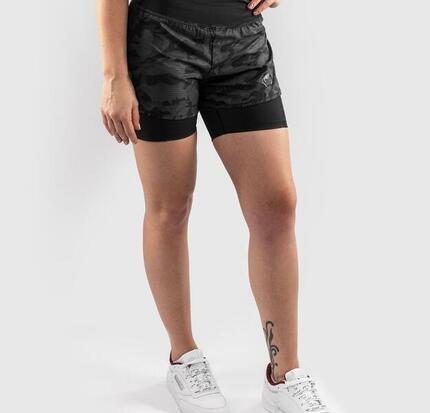 Short de Compression Defender Hybrid Venum femme noir pour MMA
