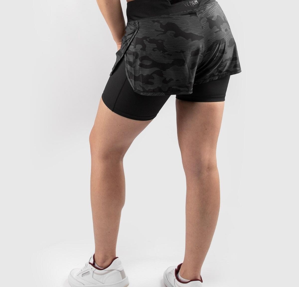 Venum Defender Hybrid Compression Short  - Black/Black 2/6