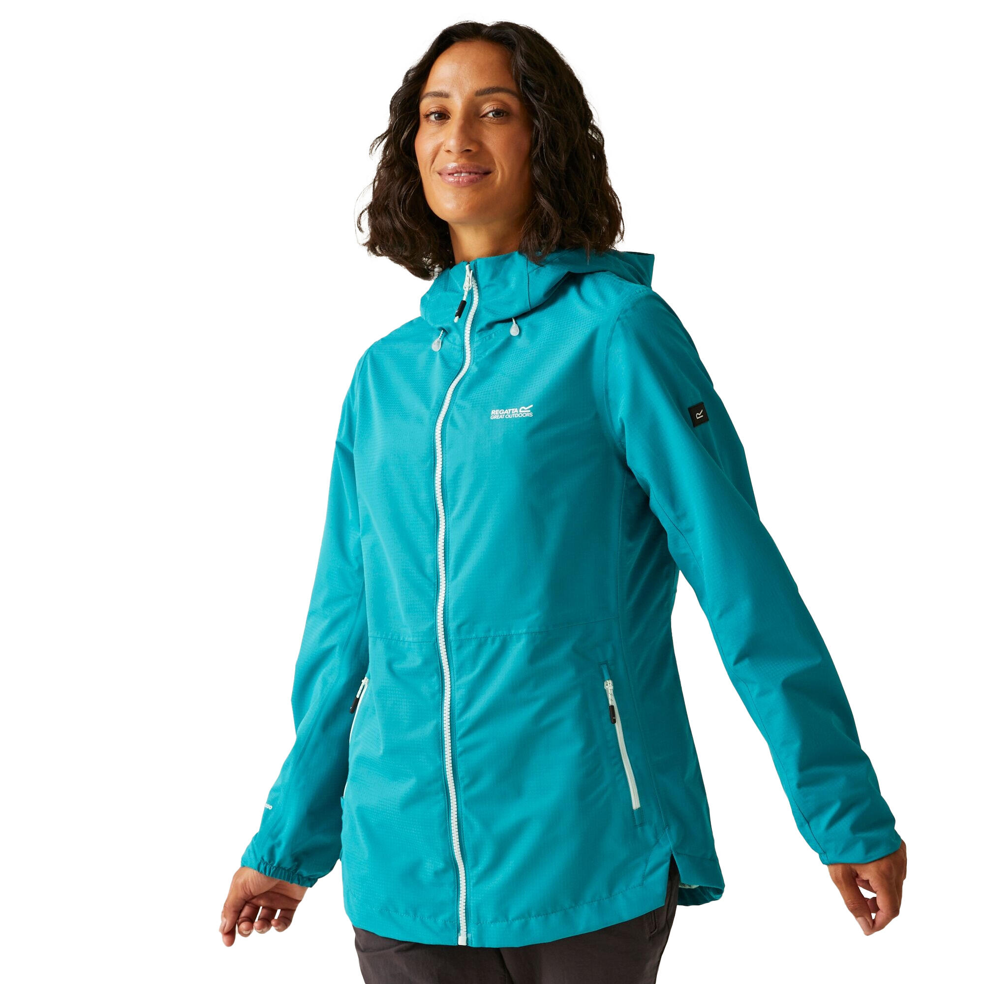 Veste Imperméable À Capuche HAMARA Femme (Bleu Vert) 4/5