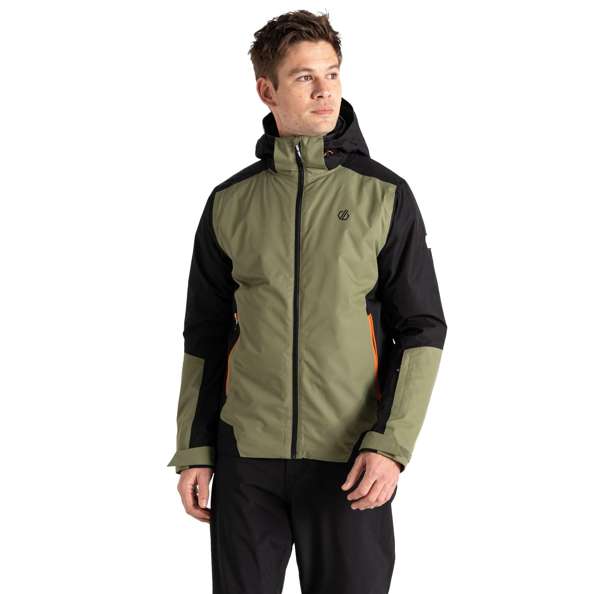 Blouson De Ski PRECISION Homme (Noir / Vert Olive) 4/5