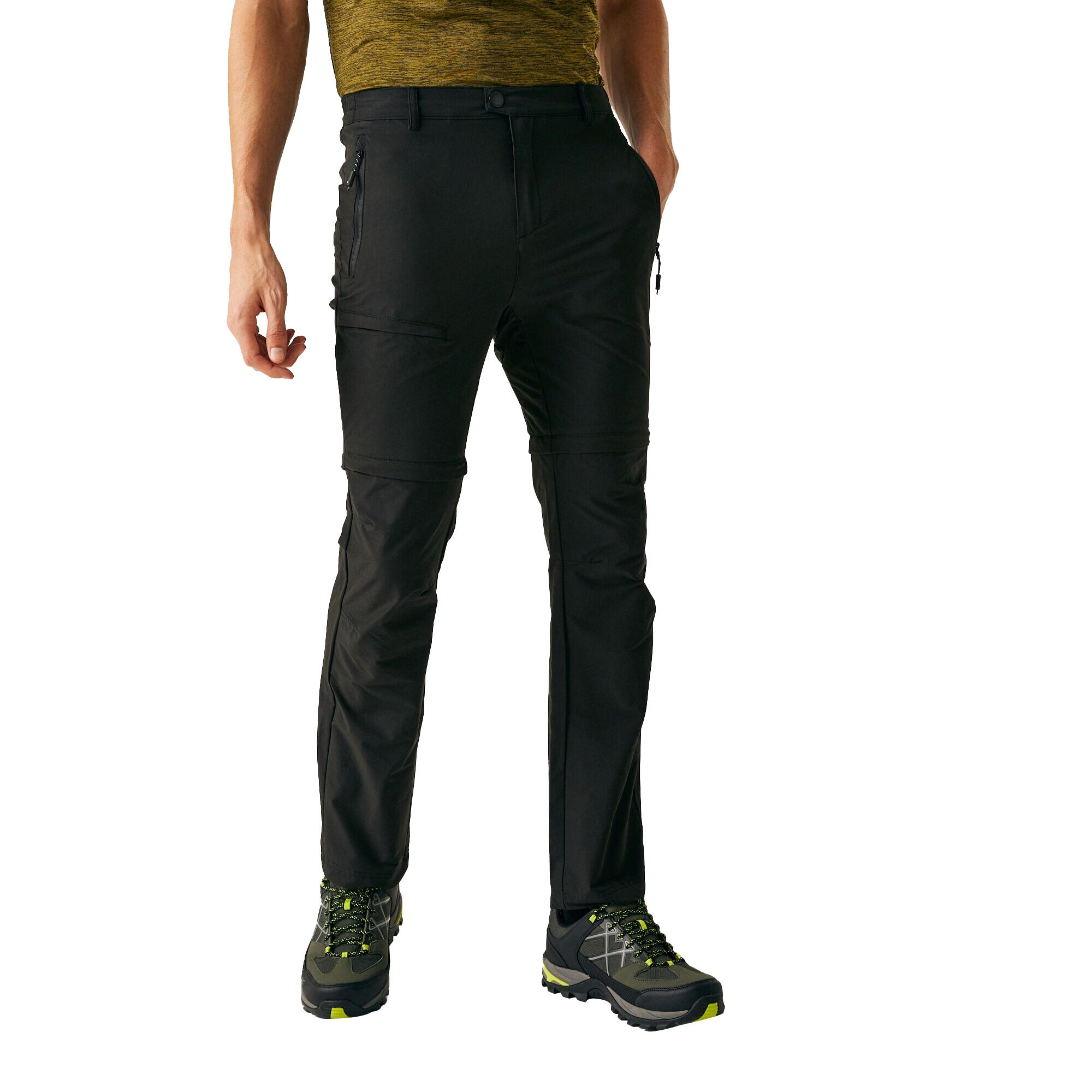 Calças de caminhada com fecho de correr Highton II para homem (Preto) 4/5