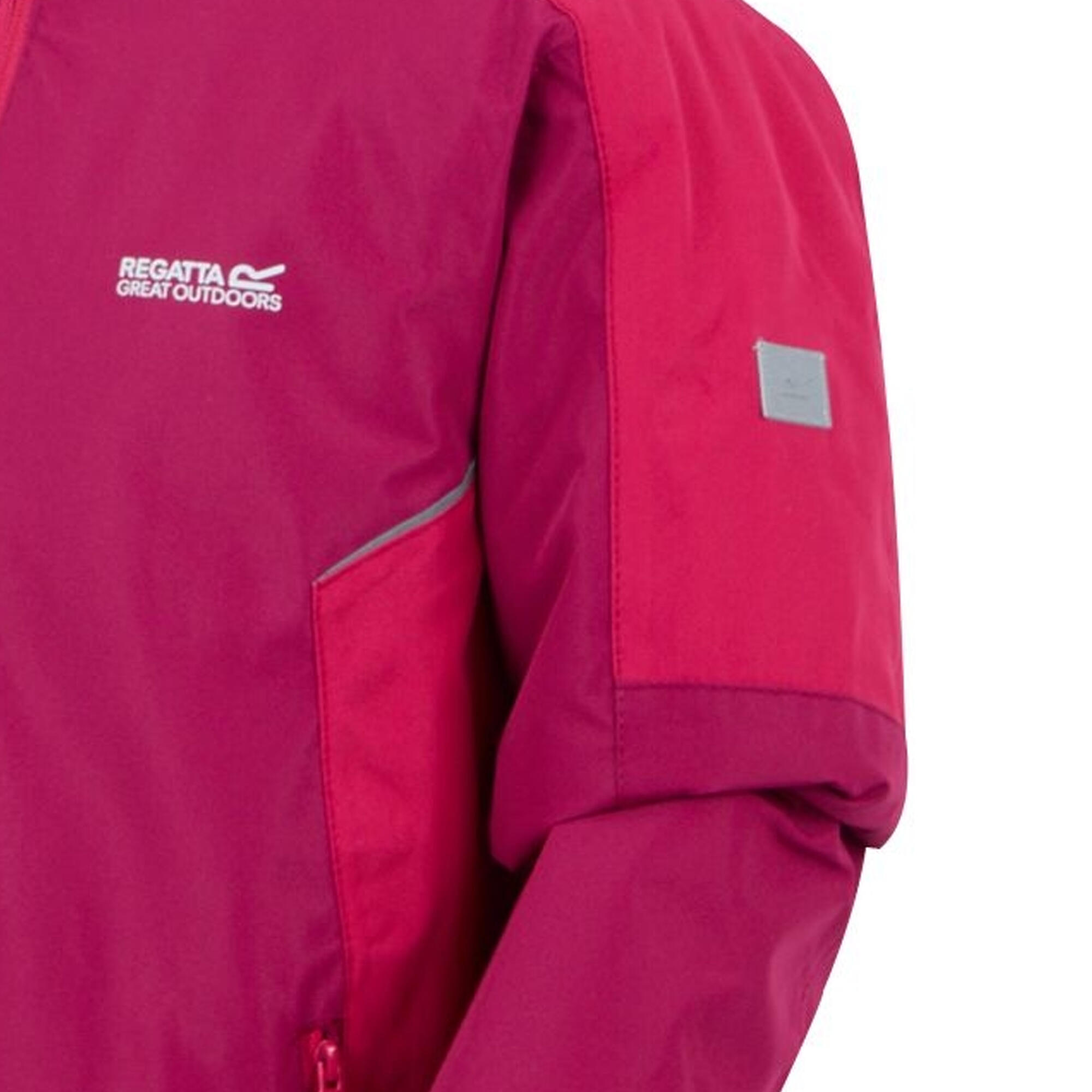 "Hurdle V" Jacke, wasserfest für Kinder Beeren Pink /Pinker Trank 4/5