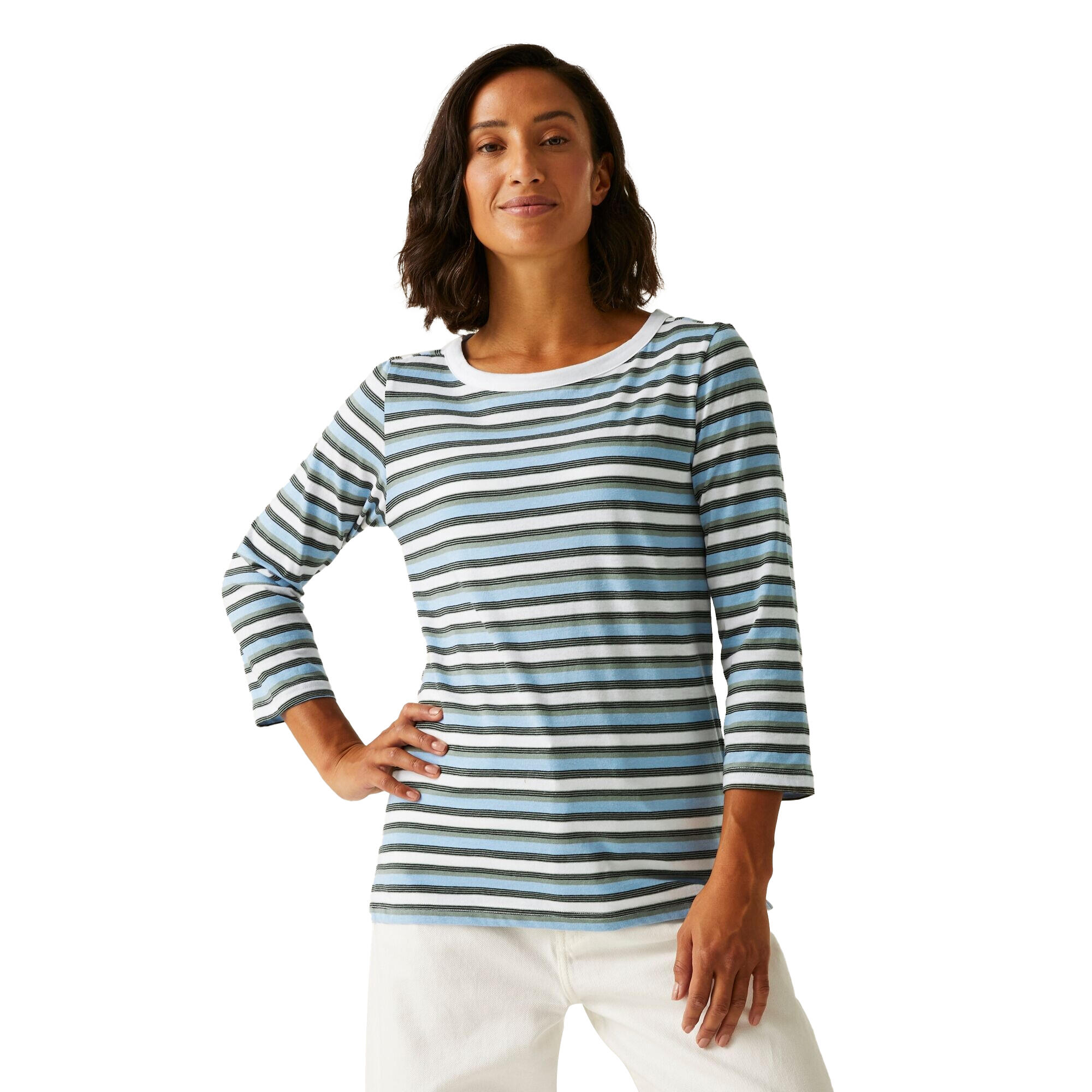 Tshirt Motif/style Rayé BAYLETTE Femme (Blanc) 4/5