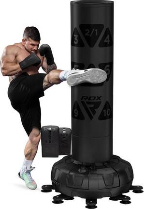 Sac de frappe autoportant cible + gants – Noir