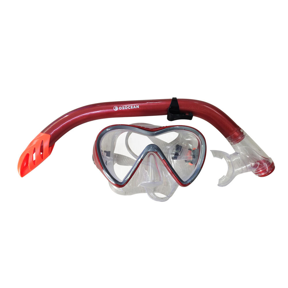 2pc Oz Ocean Mettams Adults Swimming Mask & Snorkel Set