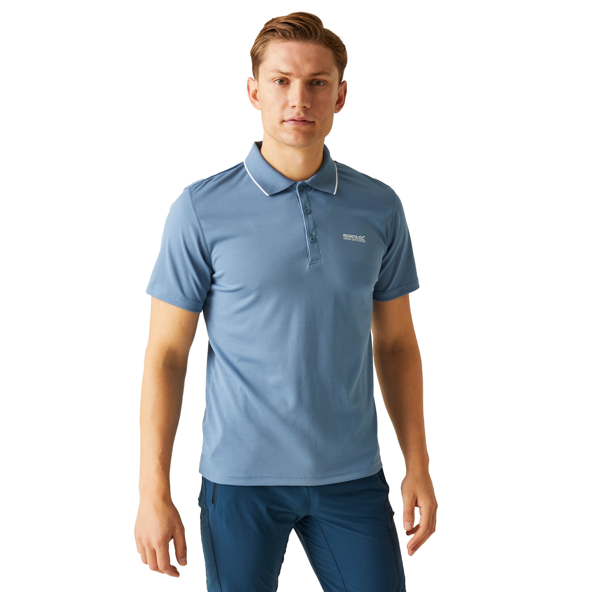 Heren Maverick V Actief Poloshirt (Mandarijn Tango) 3/4
