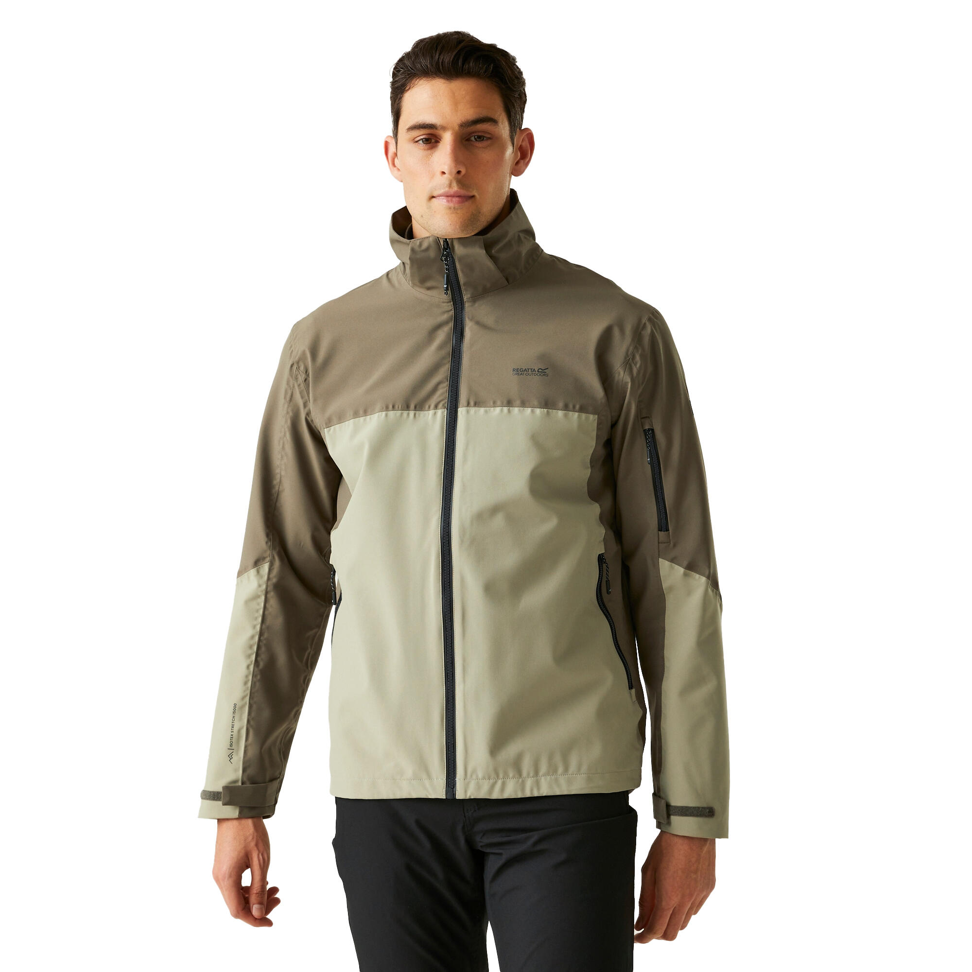 Chaqueta Impermeable Bosfield III para Hombre Dorado Arena, Copa de Árbol 4/5
