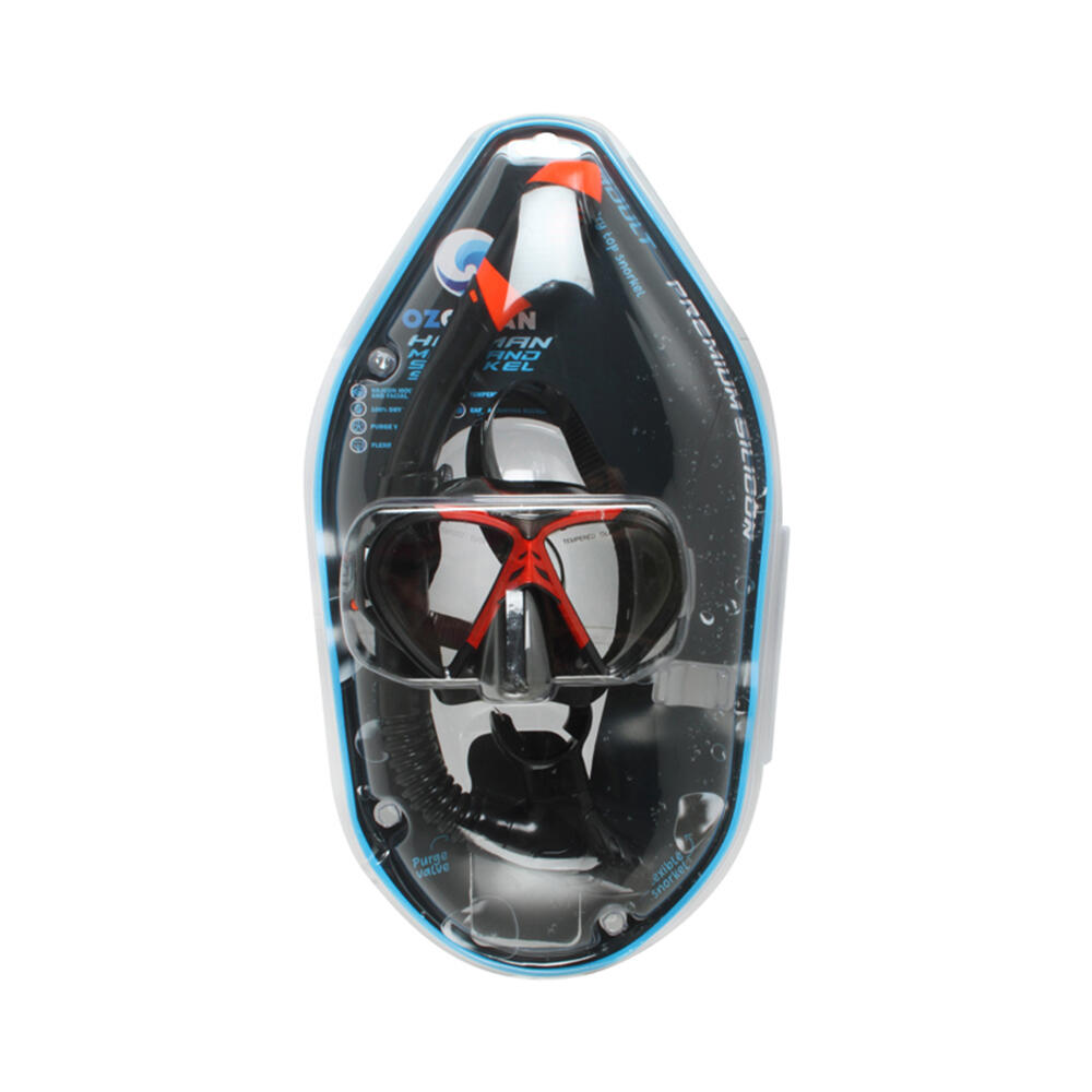 2pc Oz Ocean Hayman Adults Swimming Mask & Snorkel Set