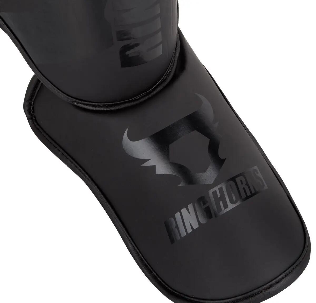 Ringhorns Charger protège-tibias avec protection du coup-de-pied - Noir/Noir 3/4