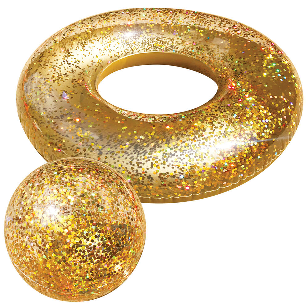2pc Land & Sea Bling Swim Ring & Ball Set