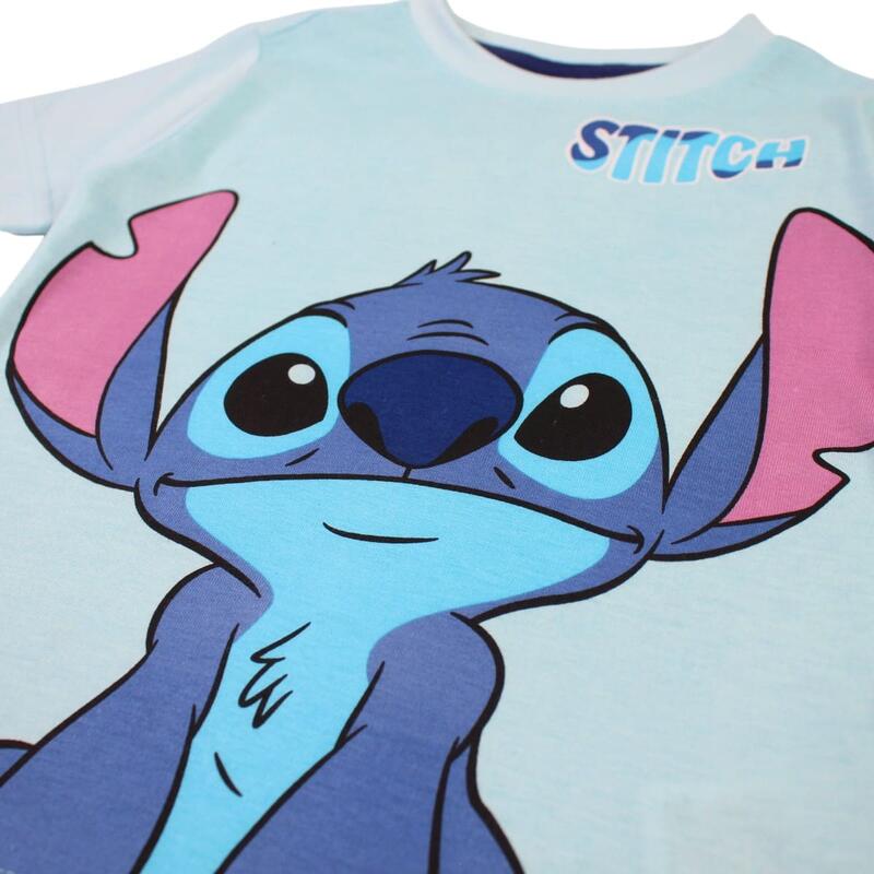 Tricou copii 100% bumbac, albastru, Happy Days, Stitch