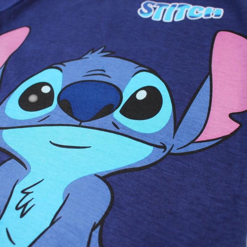 Tricou copii 100% bumbac, albastru, Happy, Stitch