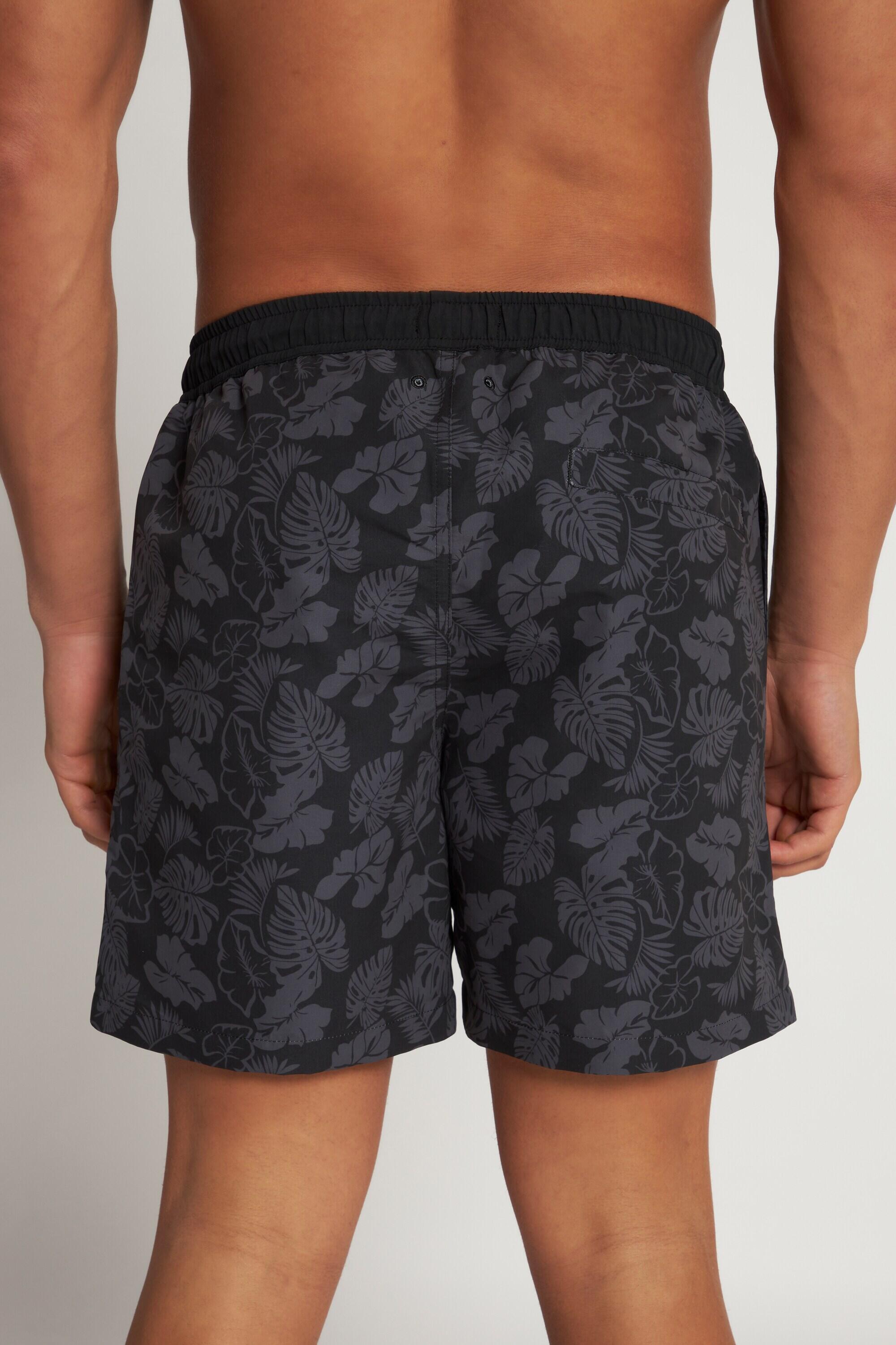 Heren Zwembroek beachwear elastische band gebloemde print 2/5