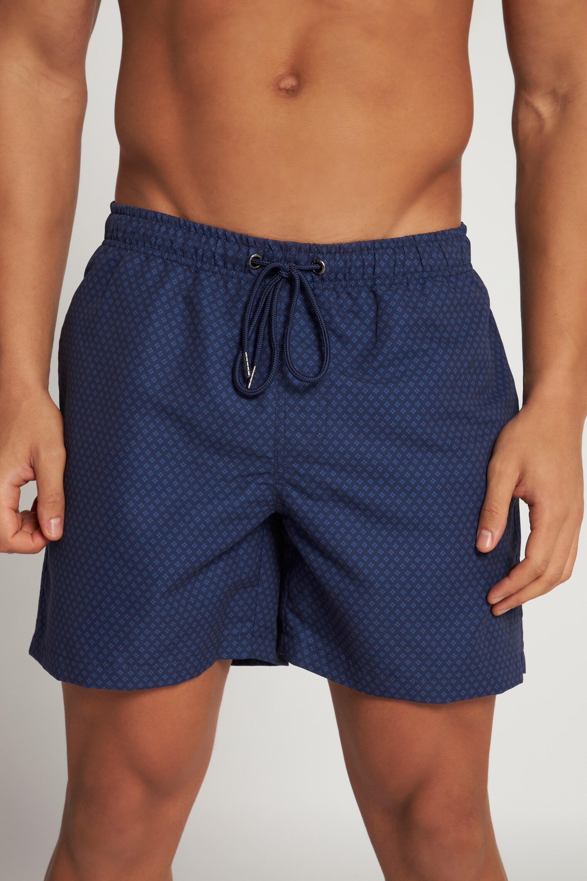 JAY-PI JAY-PI Men's Swim Shorts with All-Over Print, Elastic Waist, Polyester