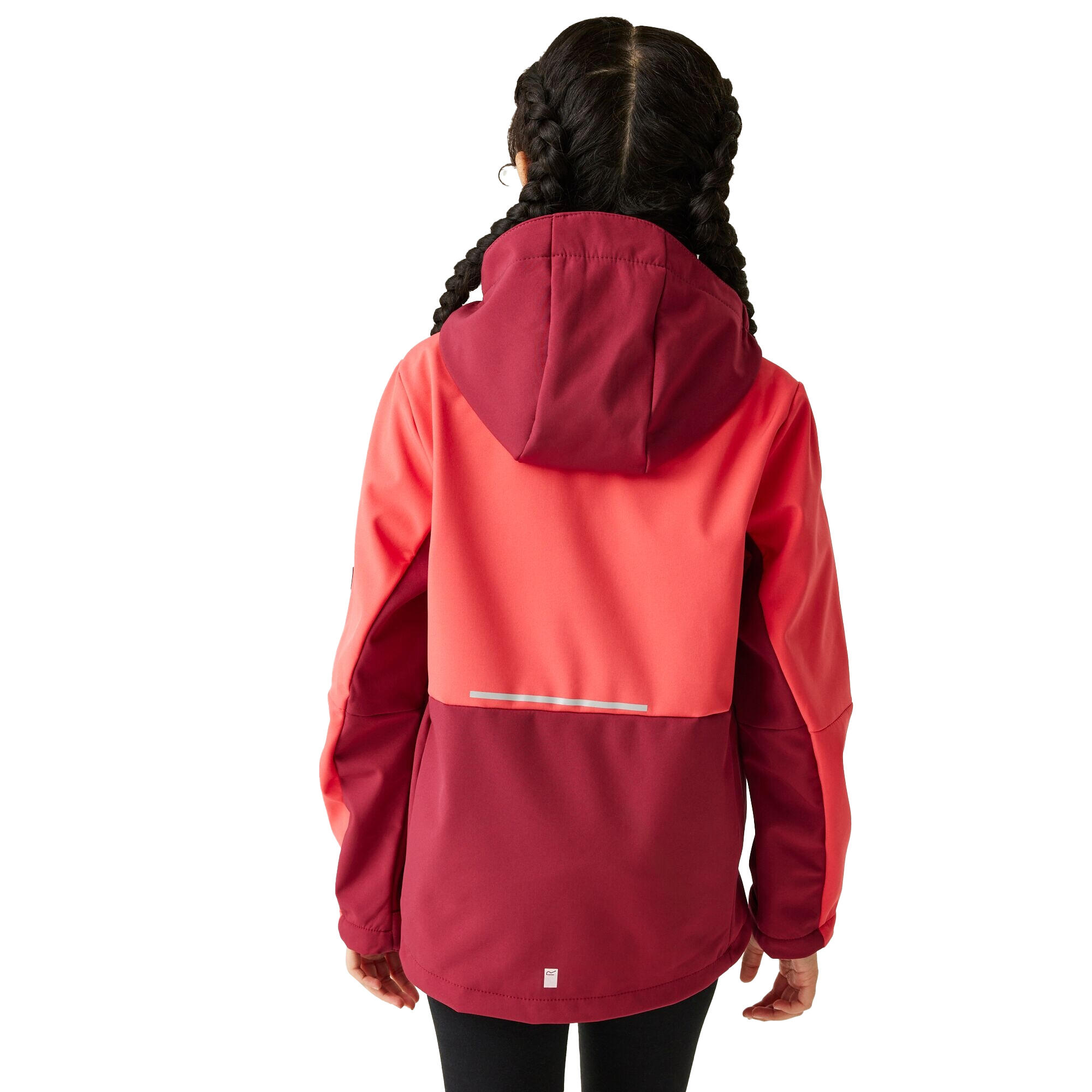 Childrens/Kids Haydenbury II Soft Shell Jacket (Red Sky/Rumba Red) 3/5