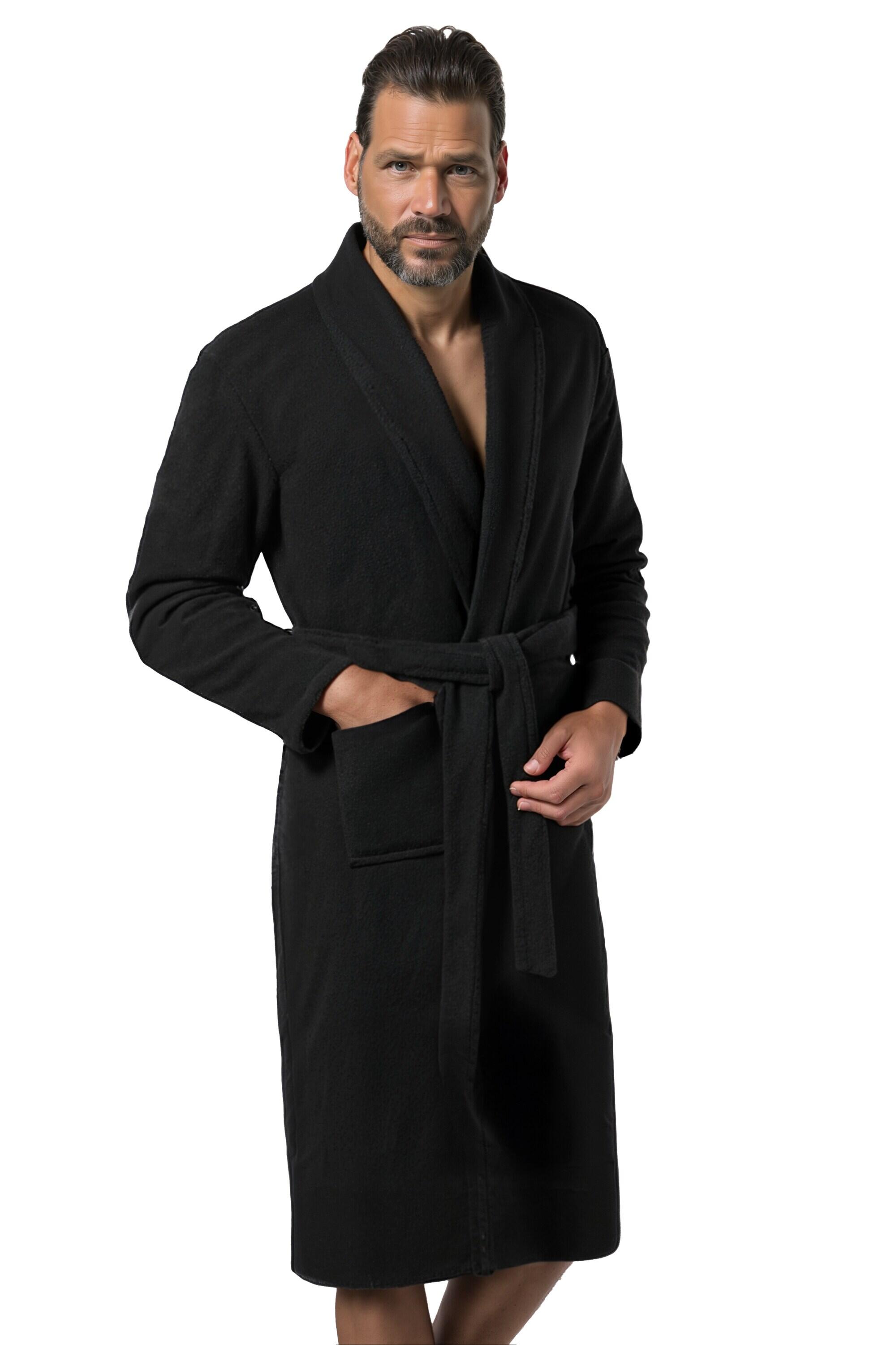 Hommes Peignoir en tissu éponge col châle collection Homewear 5/6