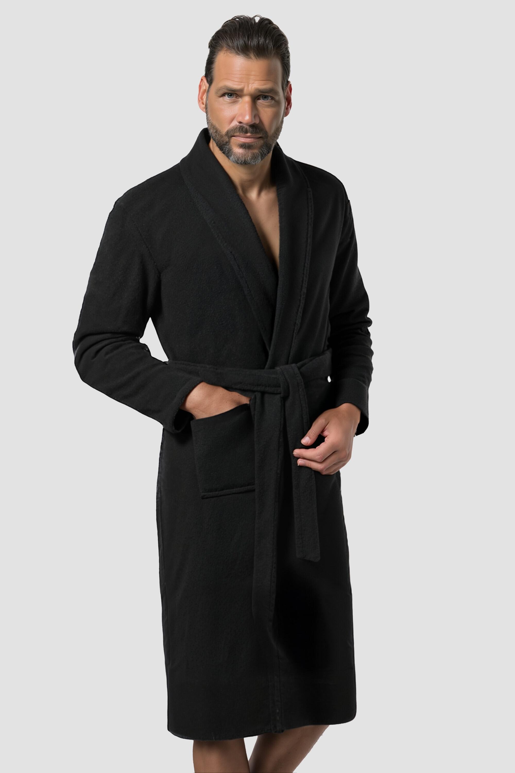 JAY-PI Heren Badjas thuispak sjaalkraag badstof tot 8XL