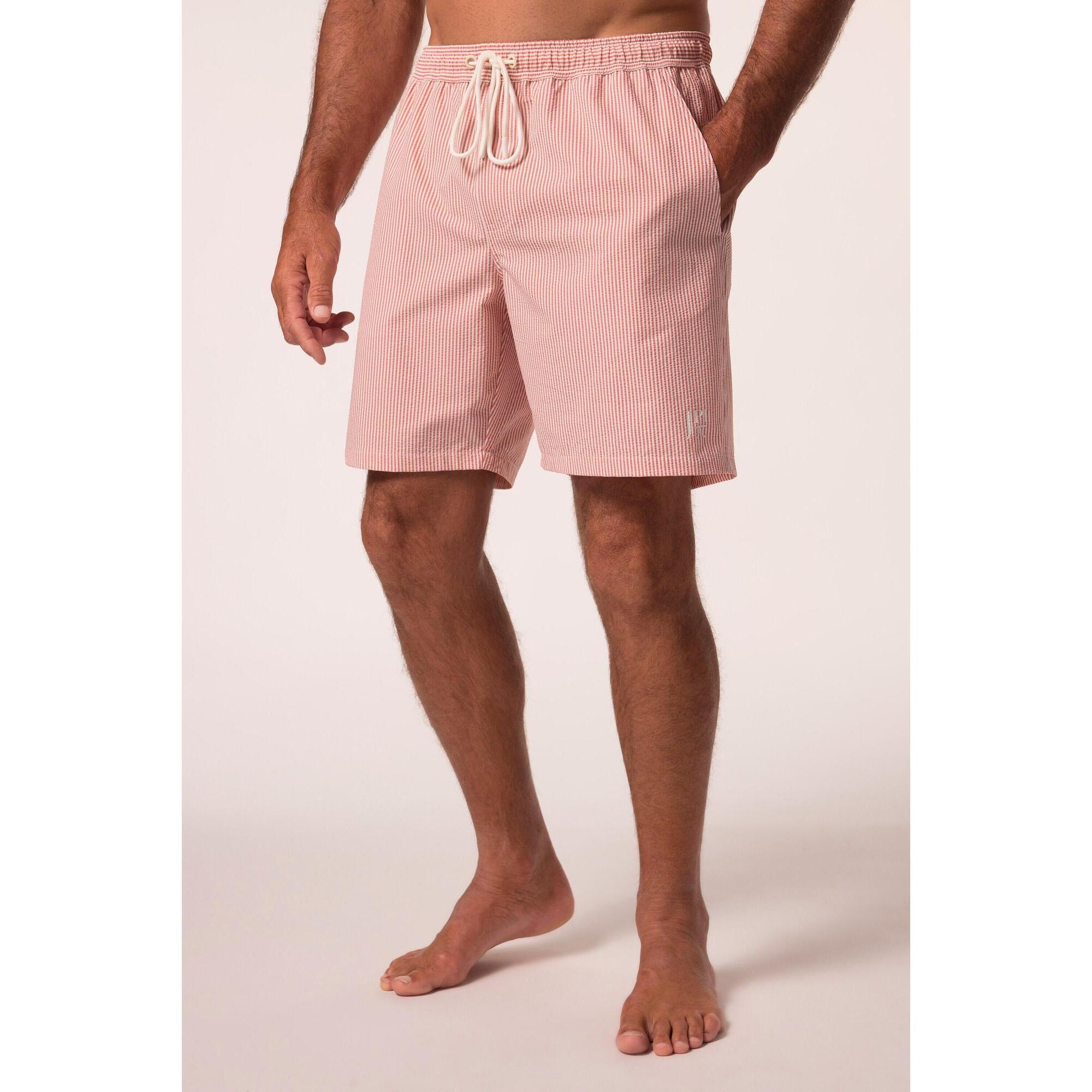 Jay-pi - Hommes Short De Bain En Seersucker Collection Beachwear - Boxer De Bain - Orange|rouge - Taille Unique - Decathlon