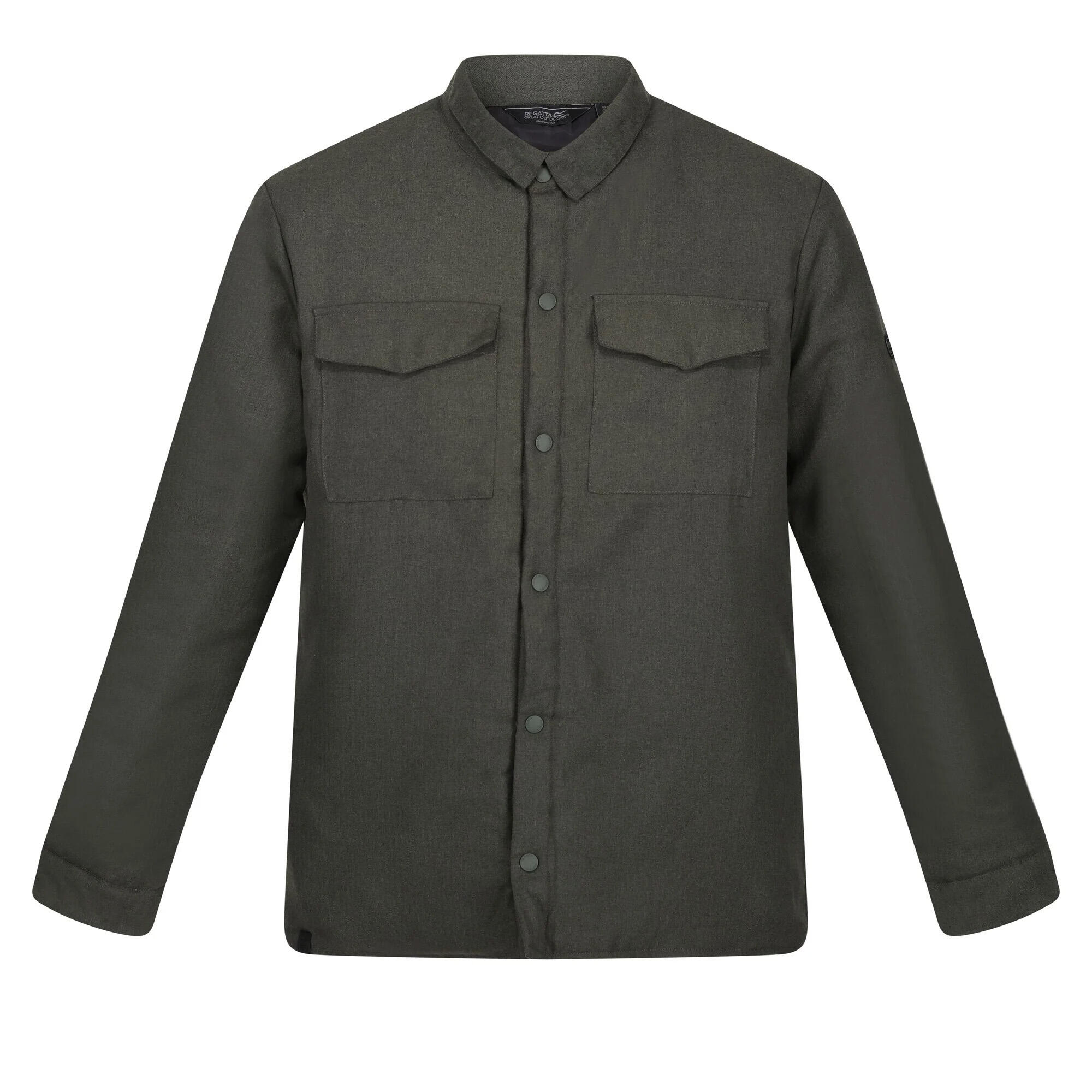 REGATTA Mens Gawayne Insulated Shirt (Dark Khaki)
