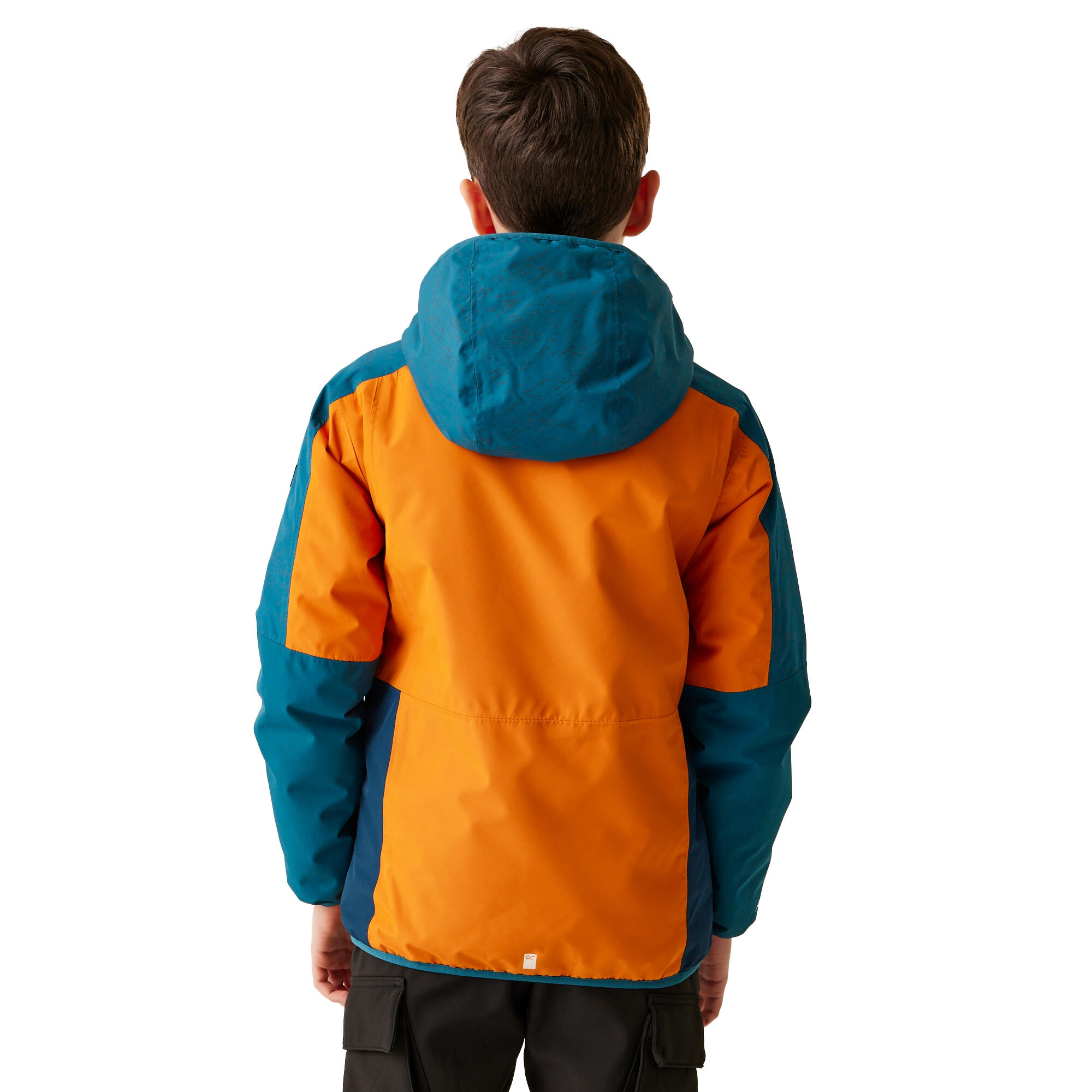 Veste Réfléchissante VOLCANICS Enfant (Orange Sombre / Bleu Marocain) 3/5