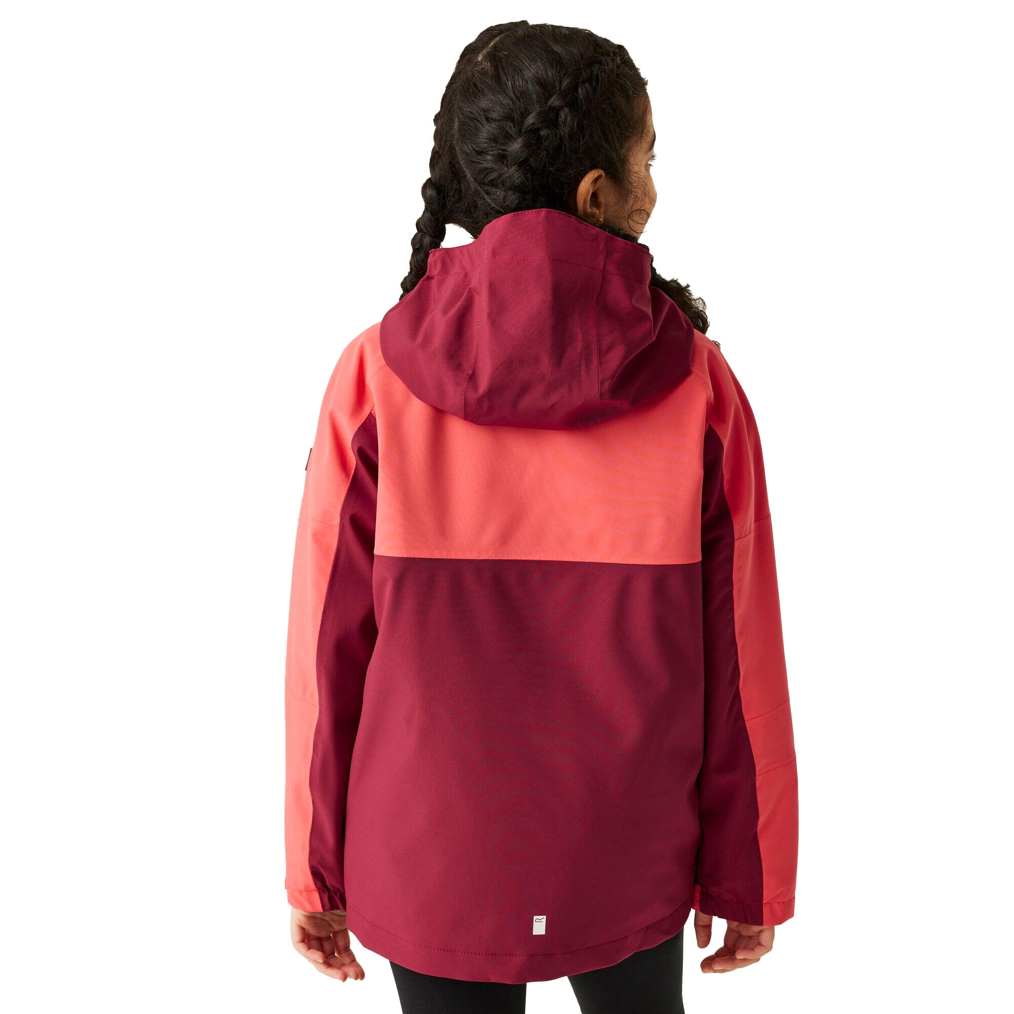 Giacca Impermeabile 3 In 1 Ragazze Regatta Trekktain Rosso Rumba Cielo Rosso 3/5