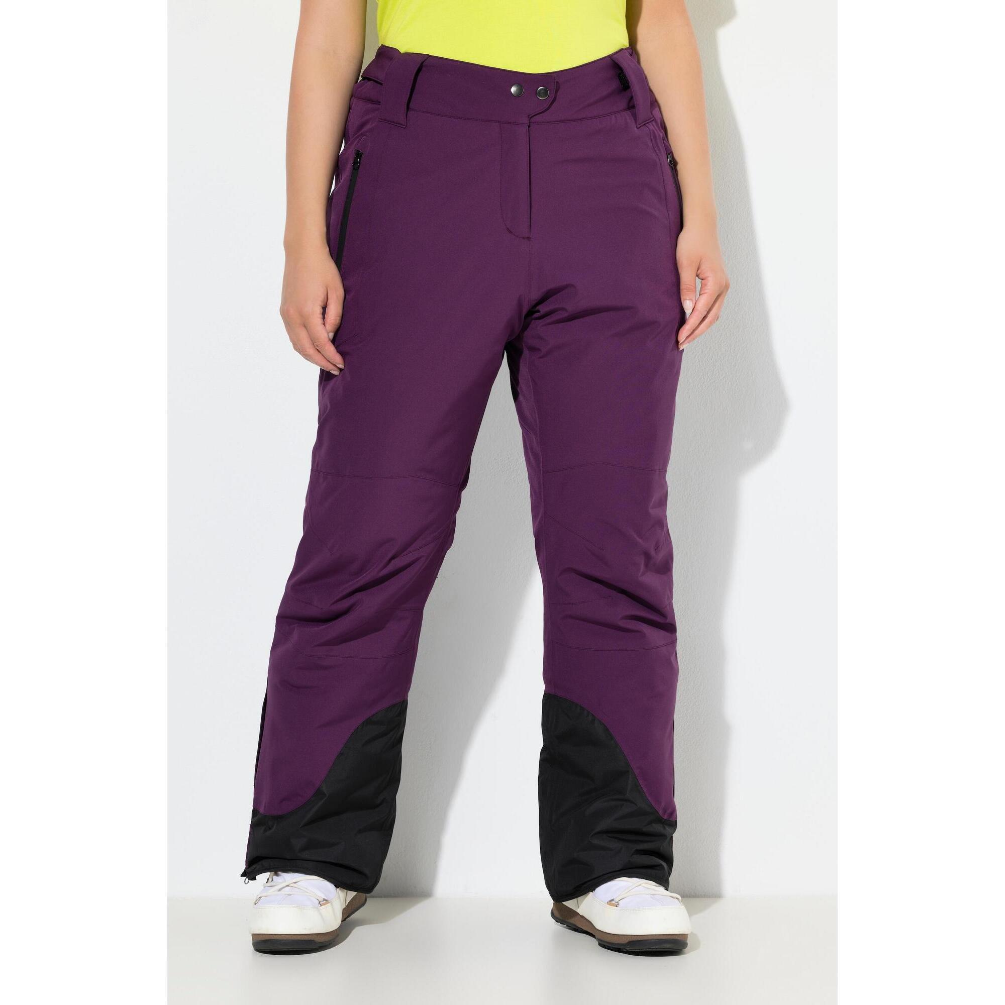 Ulla Popken - Femme Pantalon Technique De Ski Hyprar Matière Imperméable Et Bande À Scratch - Pantalons - Rouge - Decathlon
