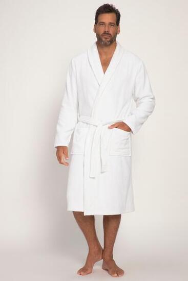 Herren bis 7XL Herren-Bademantel Morgenmantel Baumwoll-Frottee Gürtel & Taschen