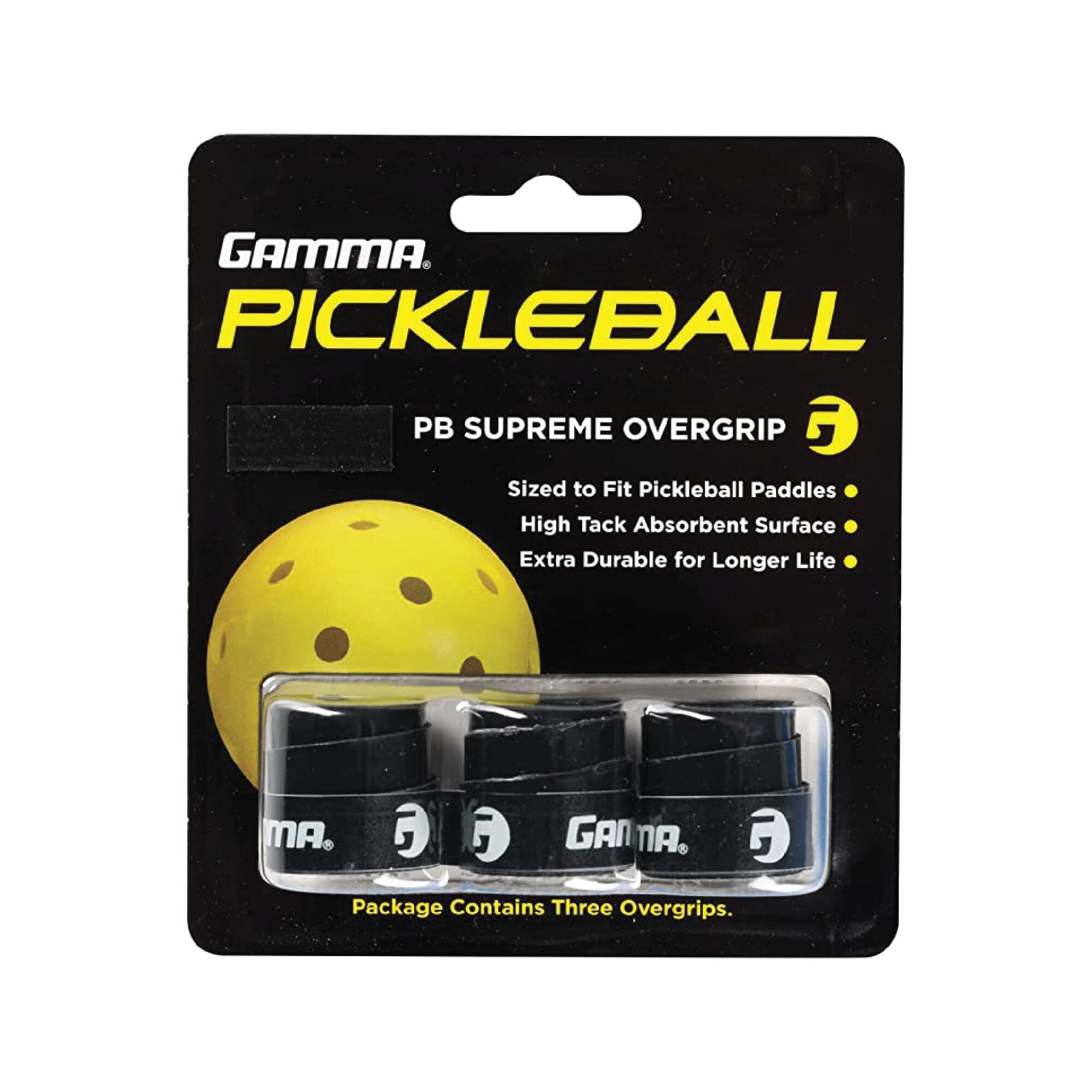 GAMMA GAMMA Sports Pickleball Supreme Overgrip, Black