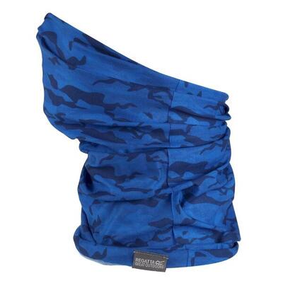 Kinder/kids camo snood (keizerlijk blauw)