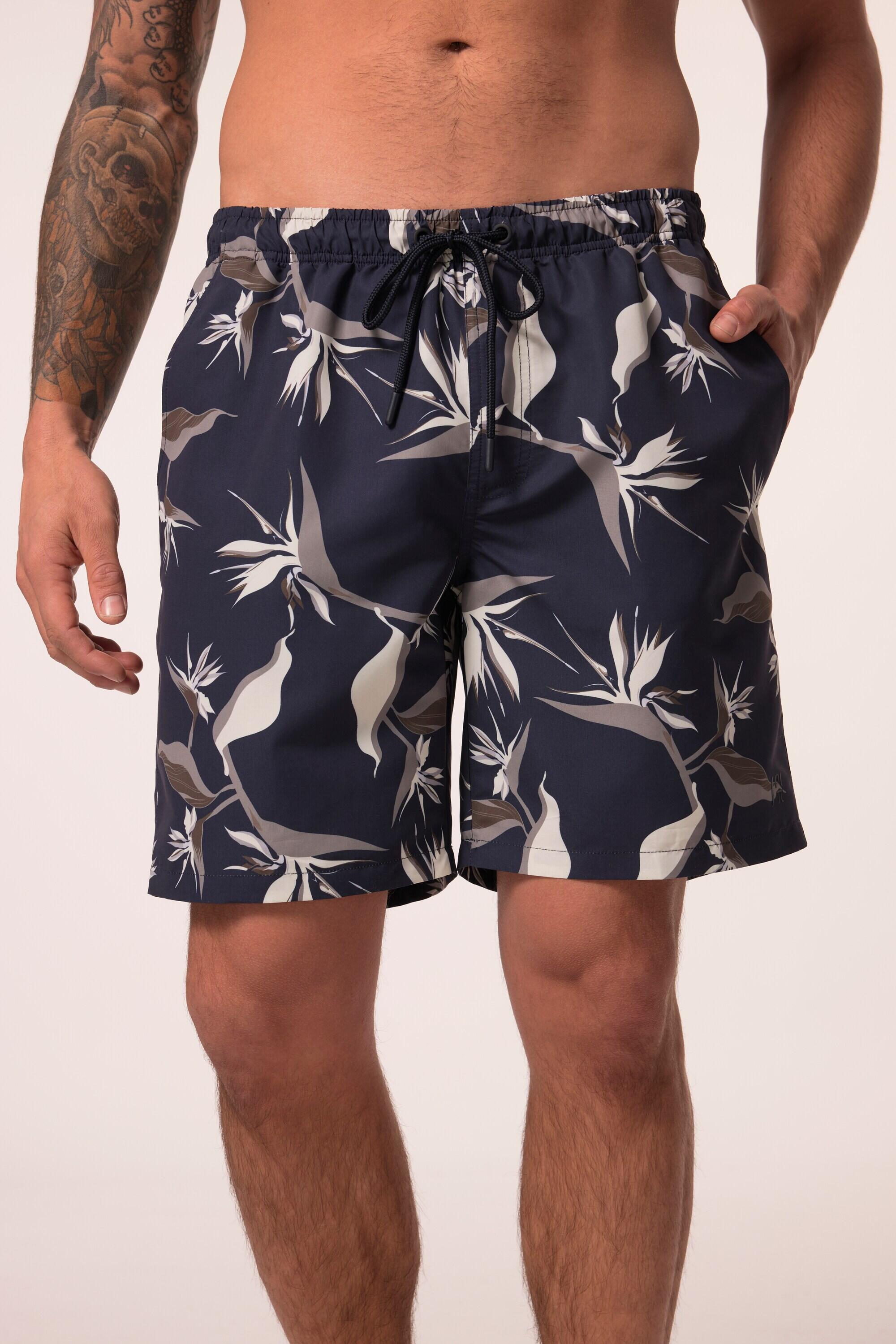 JAY-PI JAY-PI Men's Swim Shorts Plus Size Blue 100% Polyester