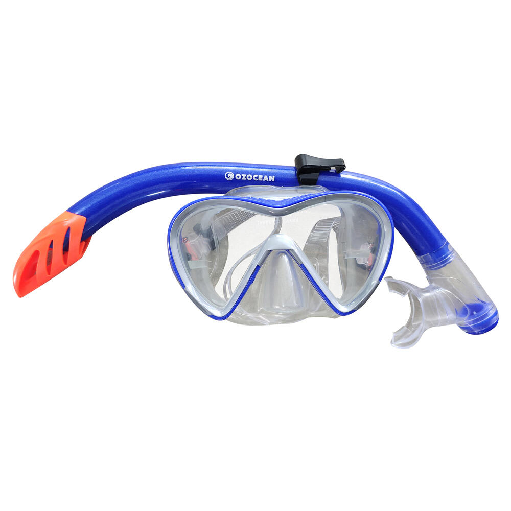 2pc Oz Ocean Mettams Adults Swimming Mask & Snorkel Set