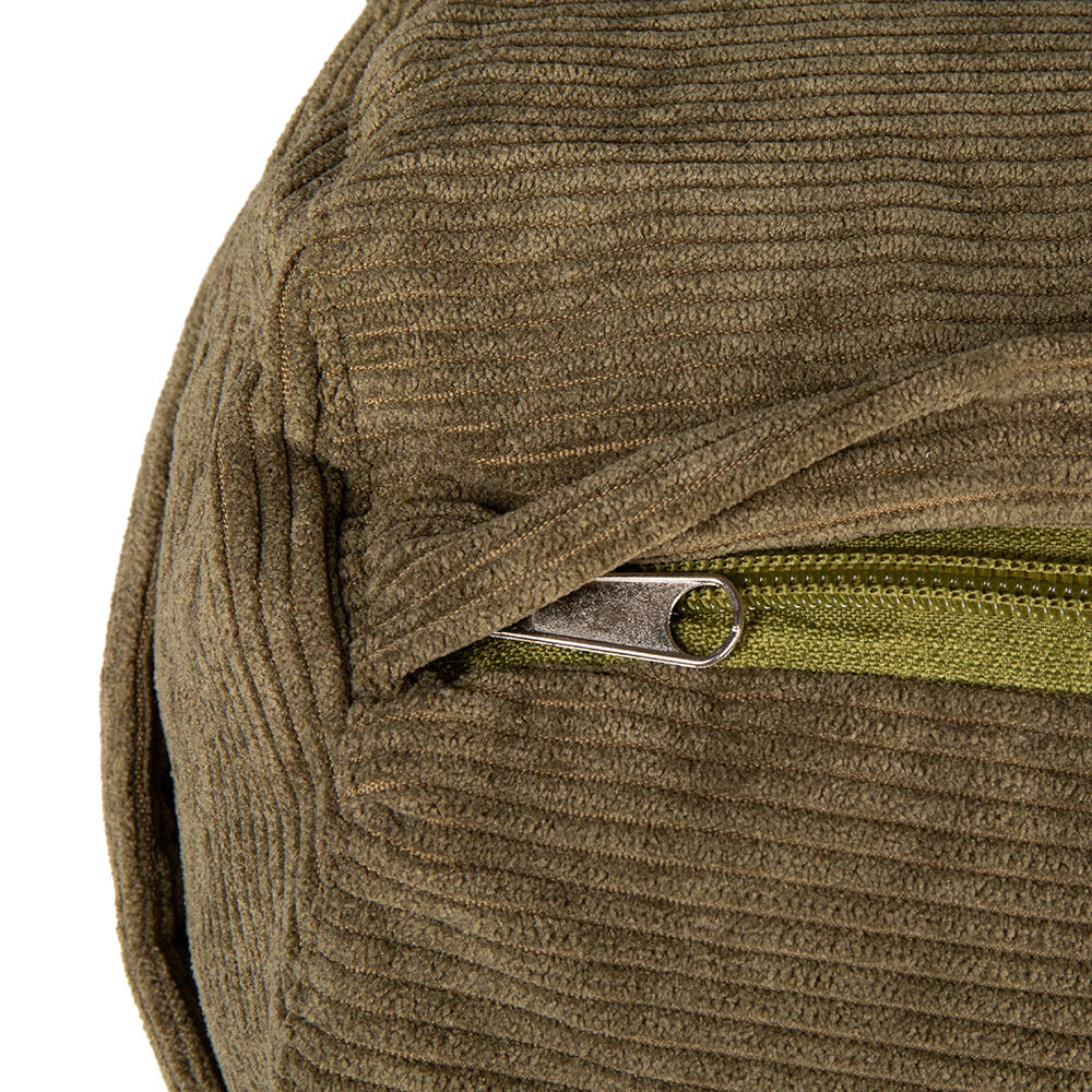 Yoga Bolster - Yoga Kussen - Rib Donkergroen - 60 x 20 cm 3/4
